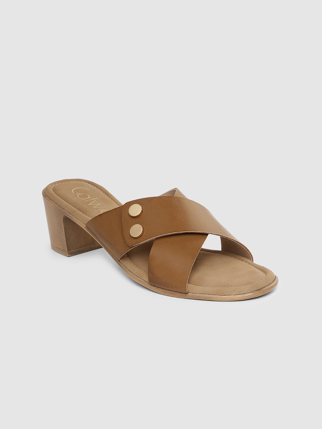 

Catwalk Women Tan Brown Solid Heeled Sandals
