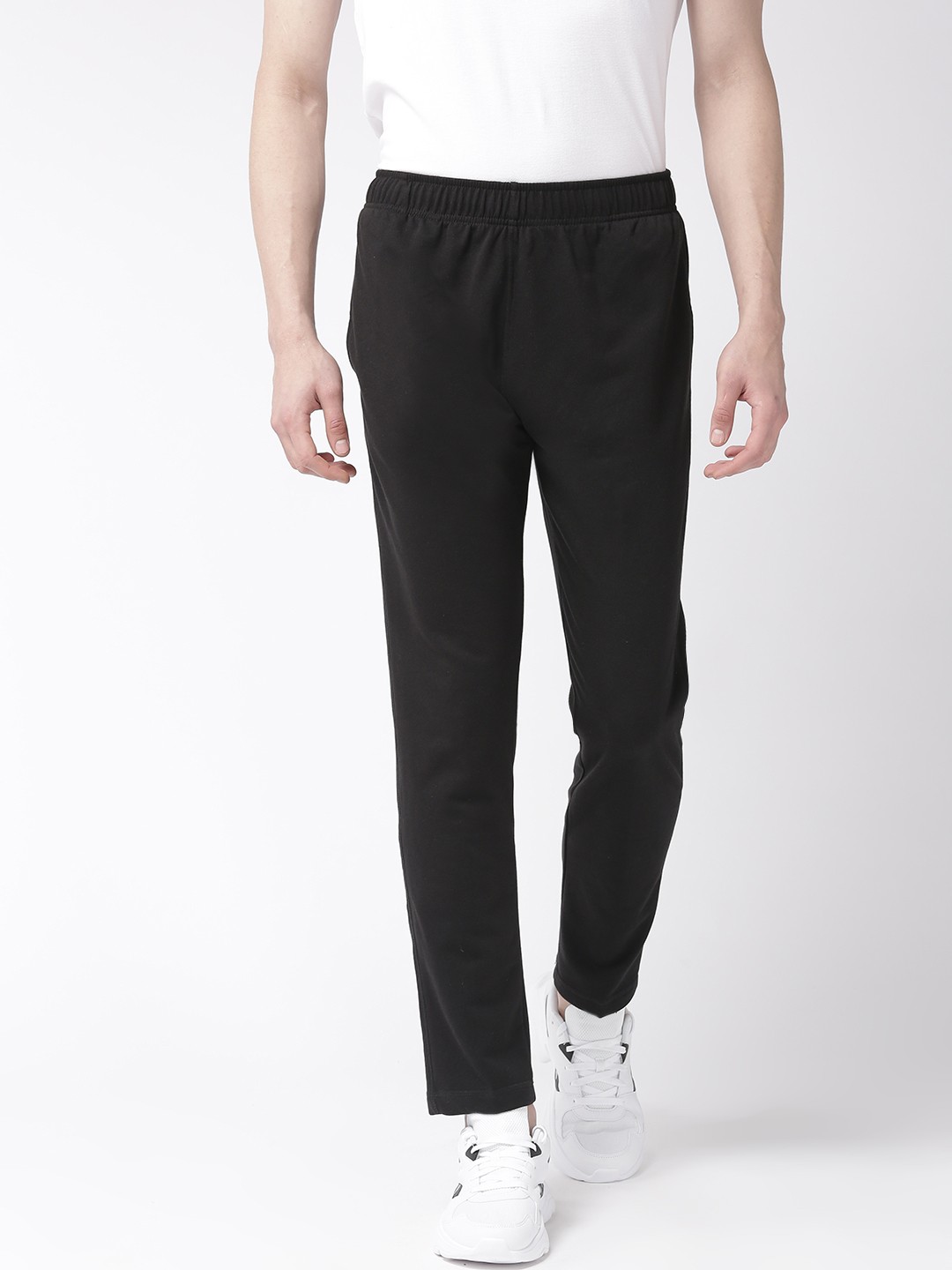 

Marks & Spencer Men Black Solid Track Pants