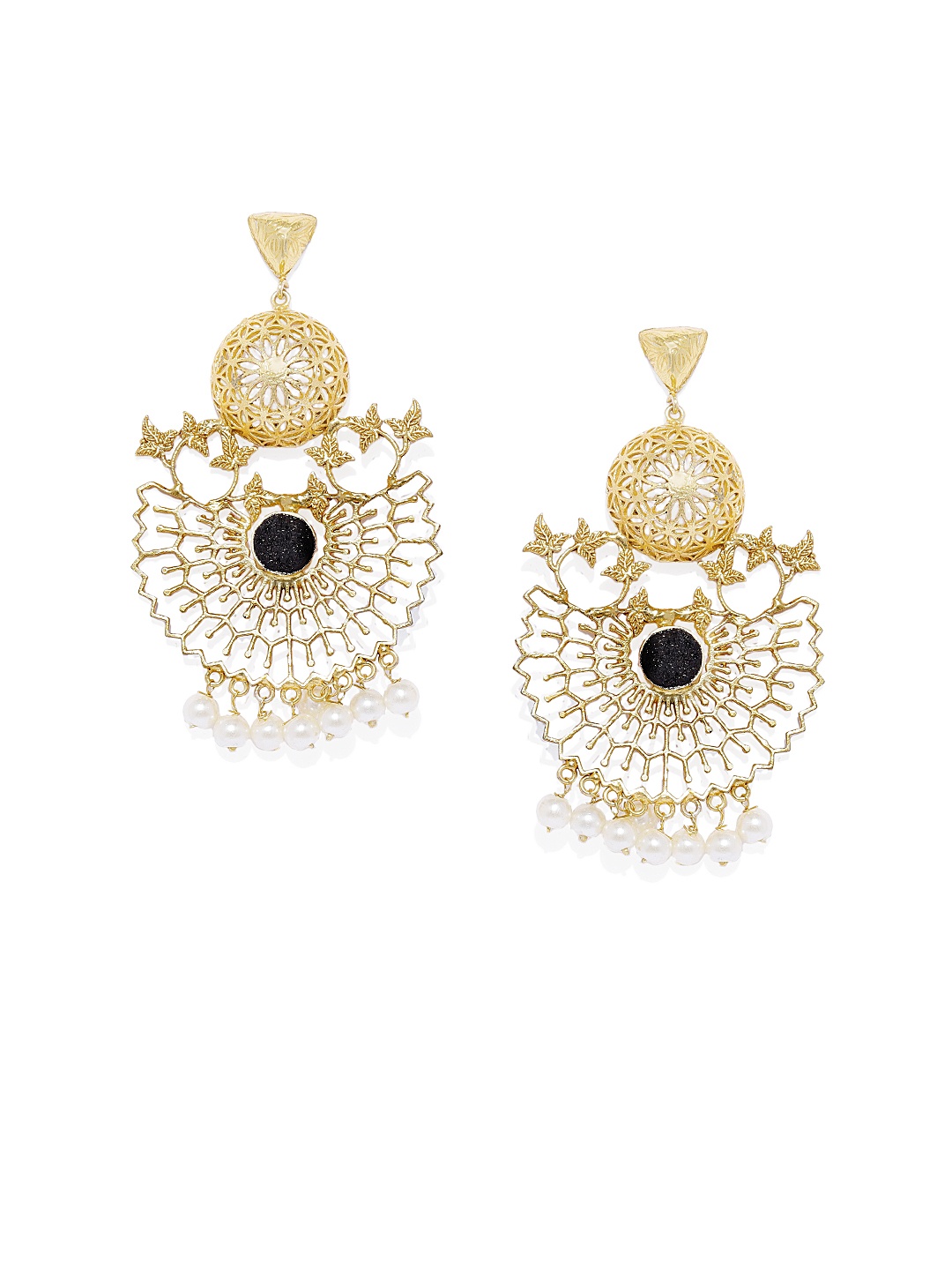 

ARUS Gold Plated Black Classic Chandbalis