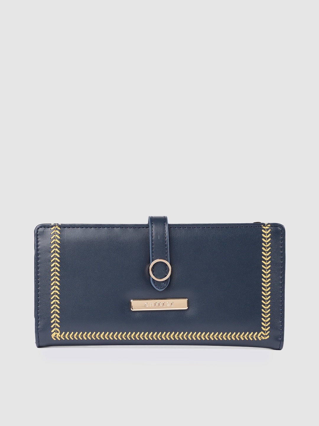 

Caprese Women Navy Blue Solid Two Fold Wallet