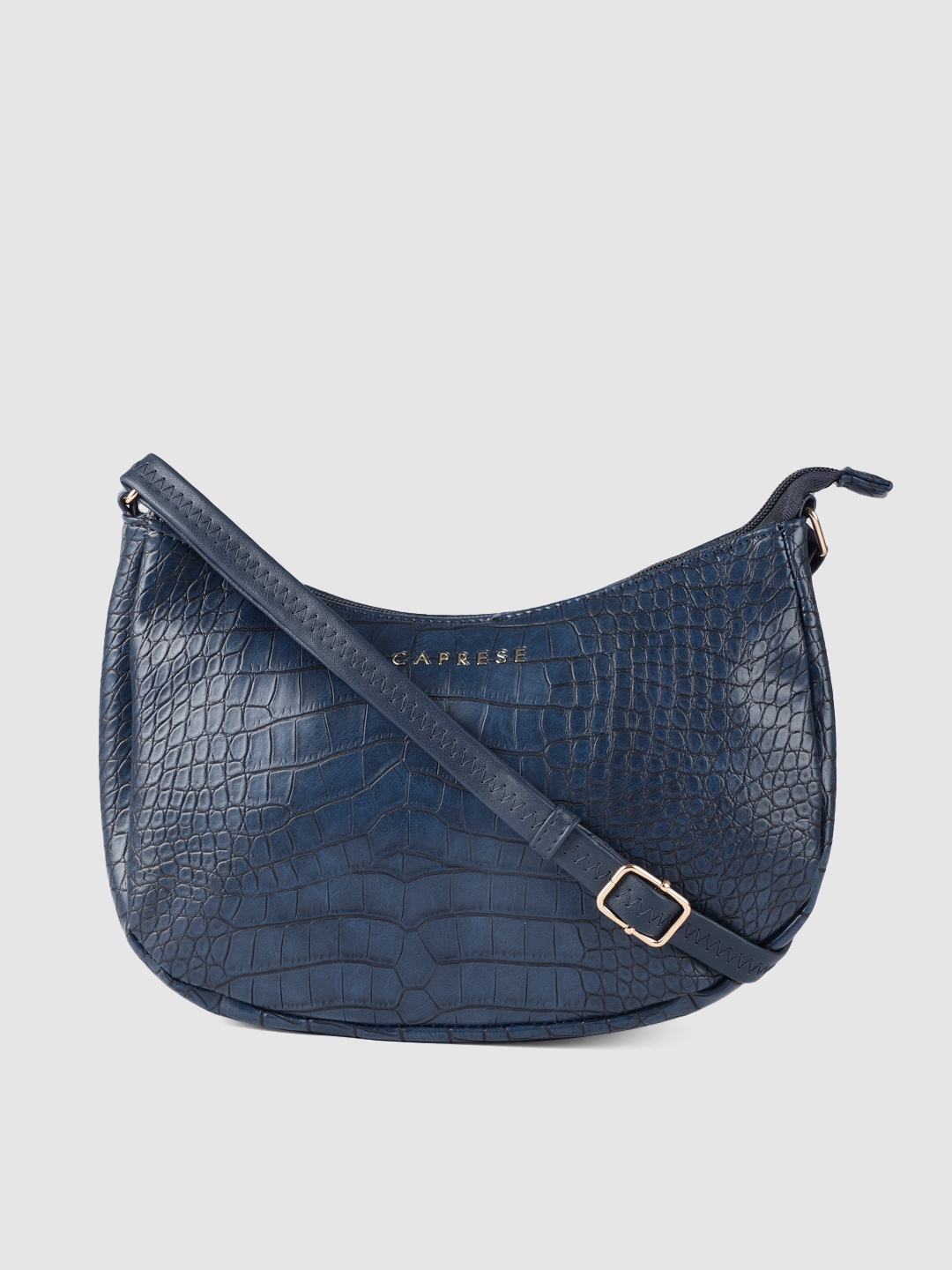 

Caprese Navy Blue ROSEMARY Croc Textured Sling Bag