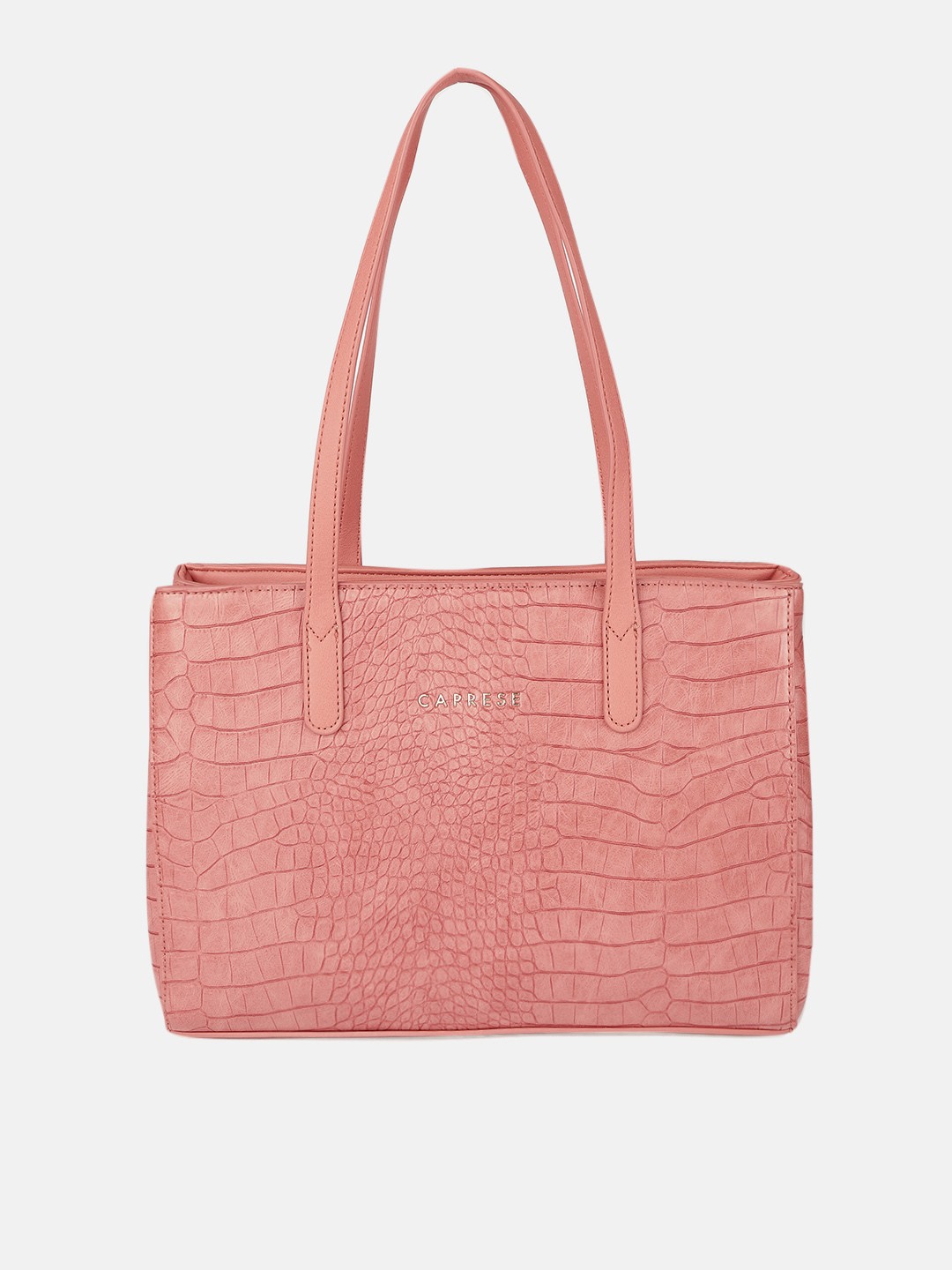 

Caprese Pink Textured Shoulder Bag