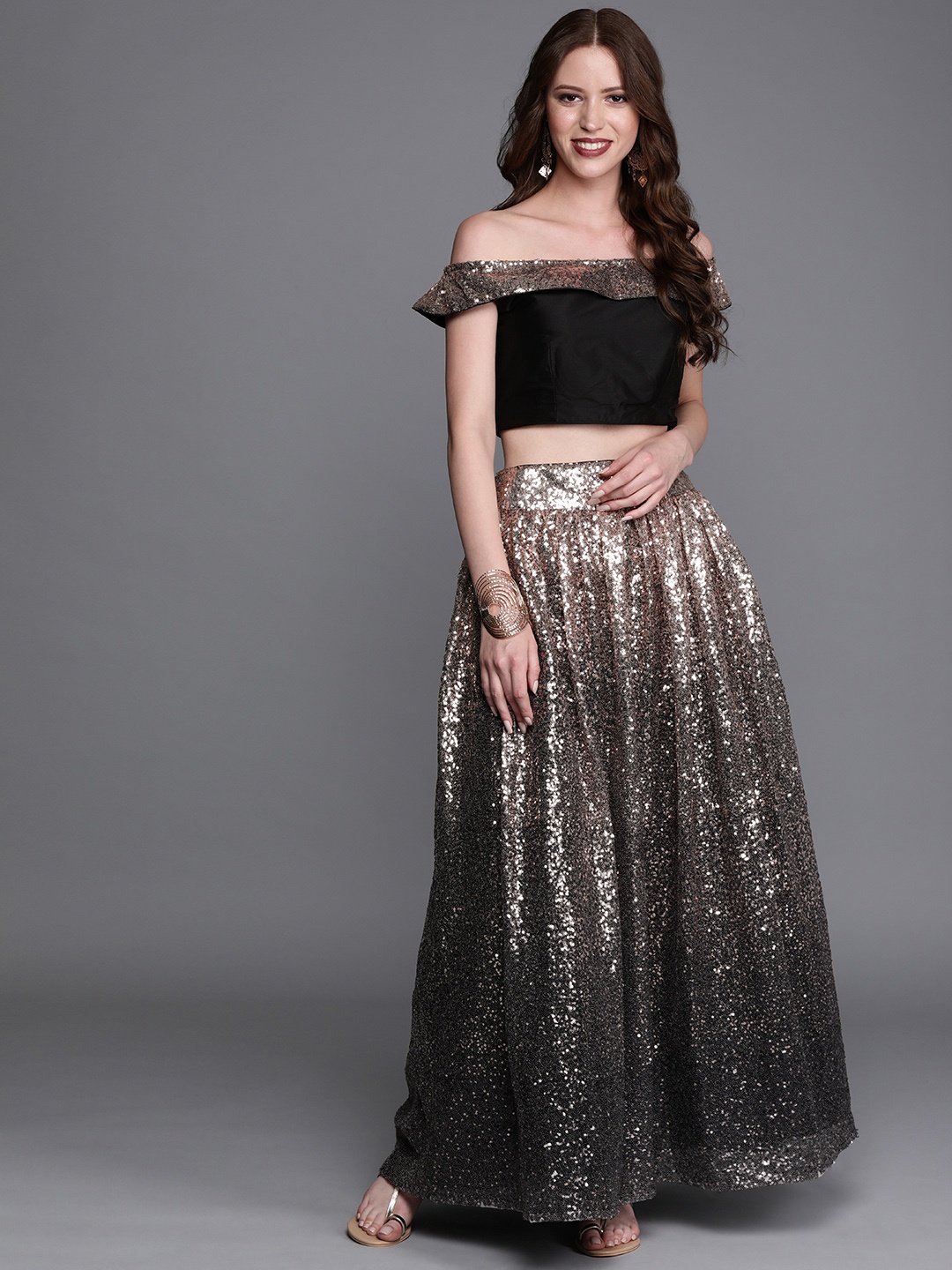 

Ethnovog Black Made to Measure Lehenga with Blouse