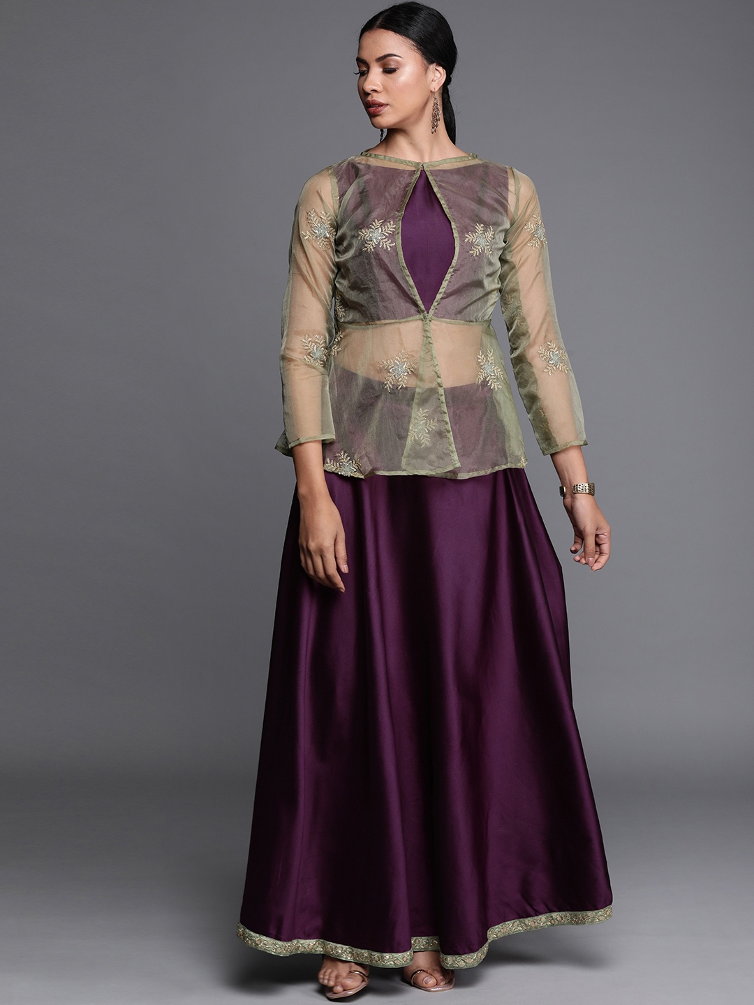 

Ethnovog Purple Made to Measure Lehenga with Blouse
