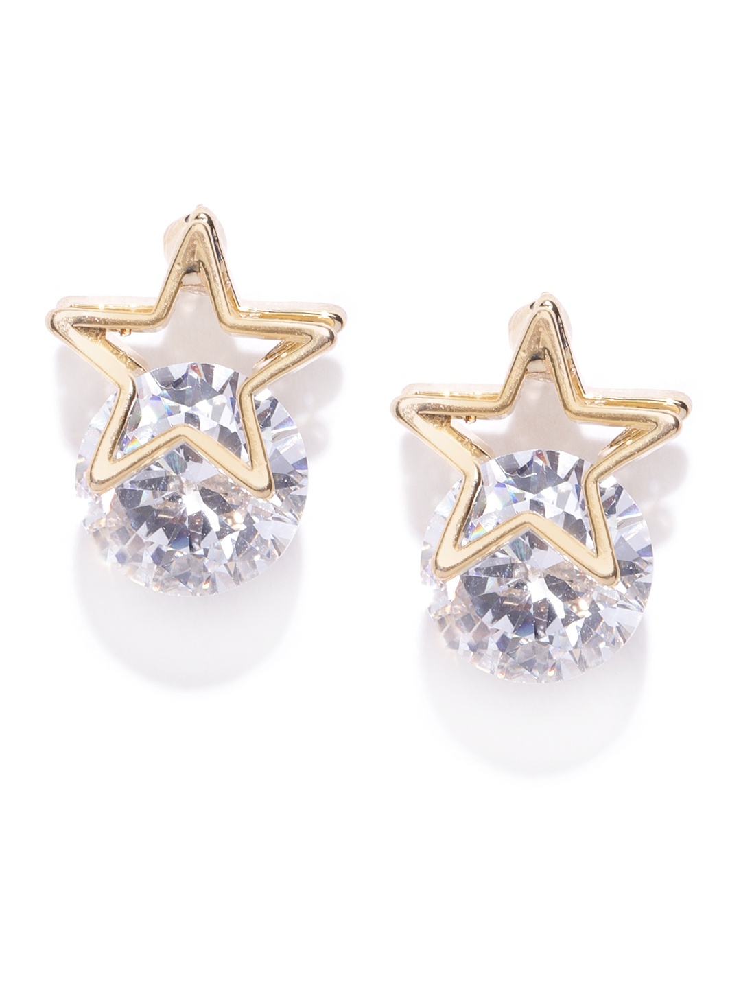 

Carlton London Gold-Plated Star Shaped CZ-Studs