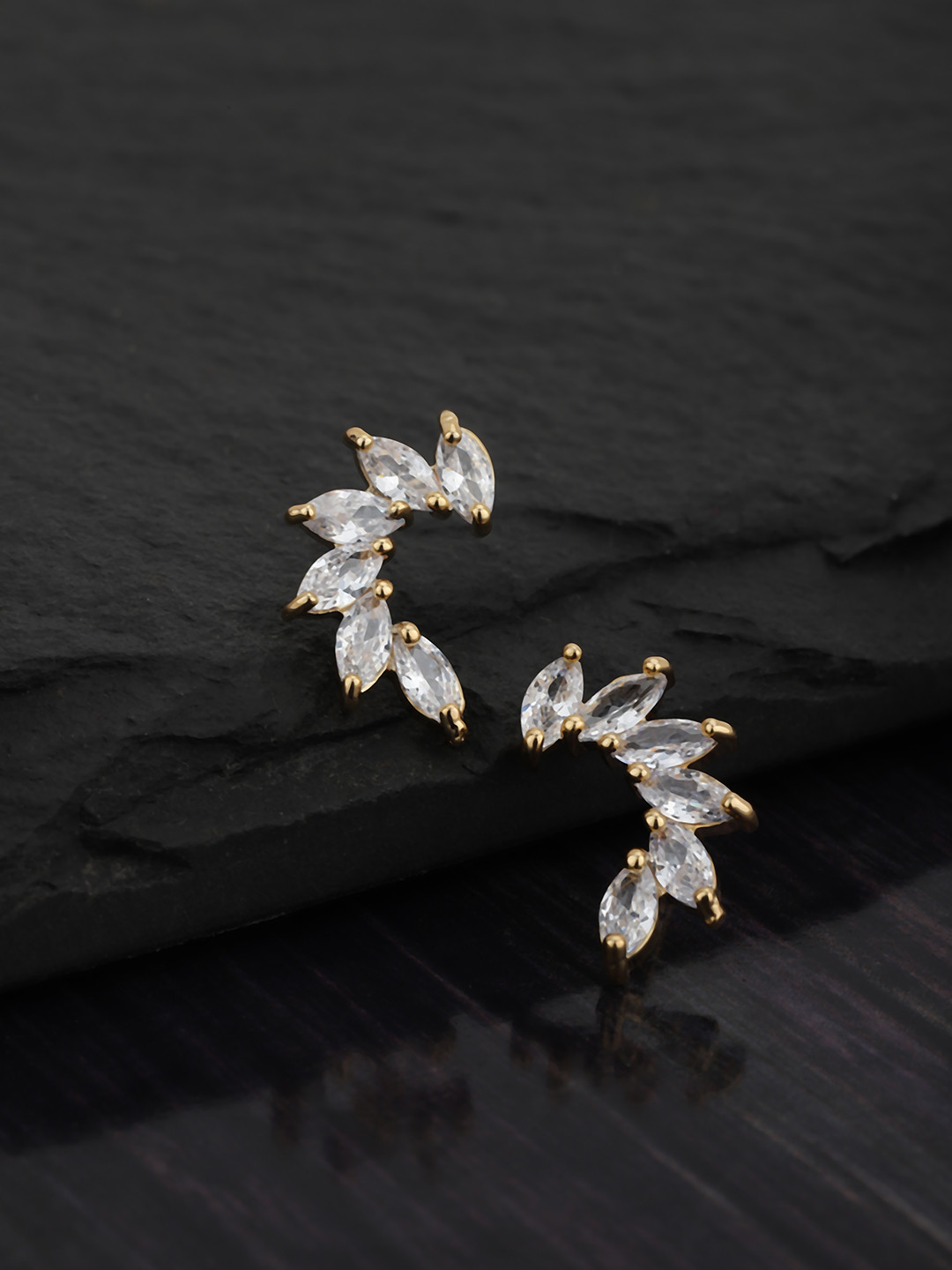 

Carlton London Gold-Plated Contemporary CZ-Studs