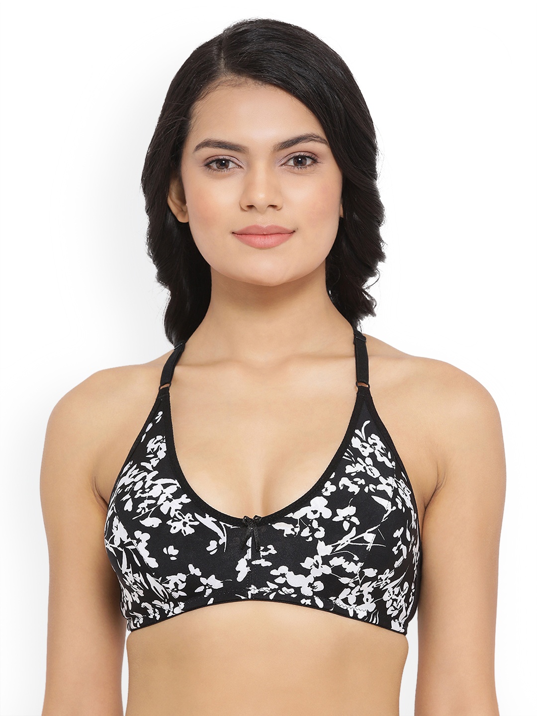 

Clovia Black & White Printed Non-Wired Non Padded Everyday Bra BR1478K133