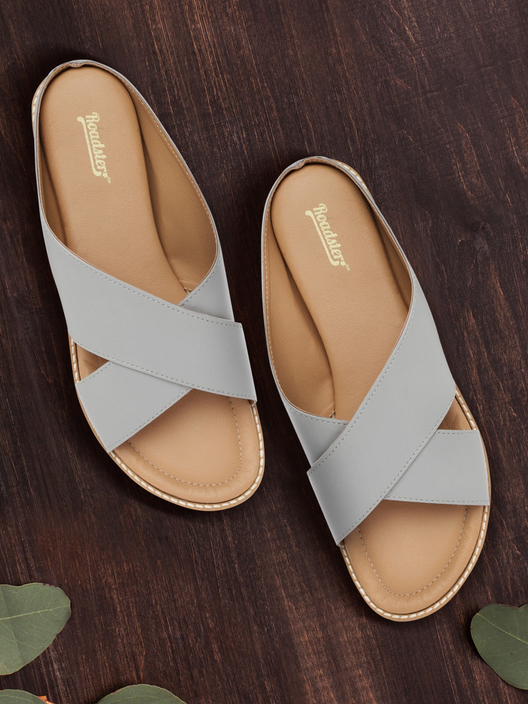

Roadster Women Grey Solid Open Toe Flats