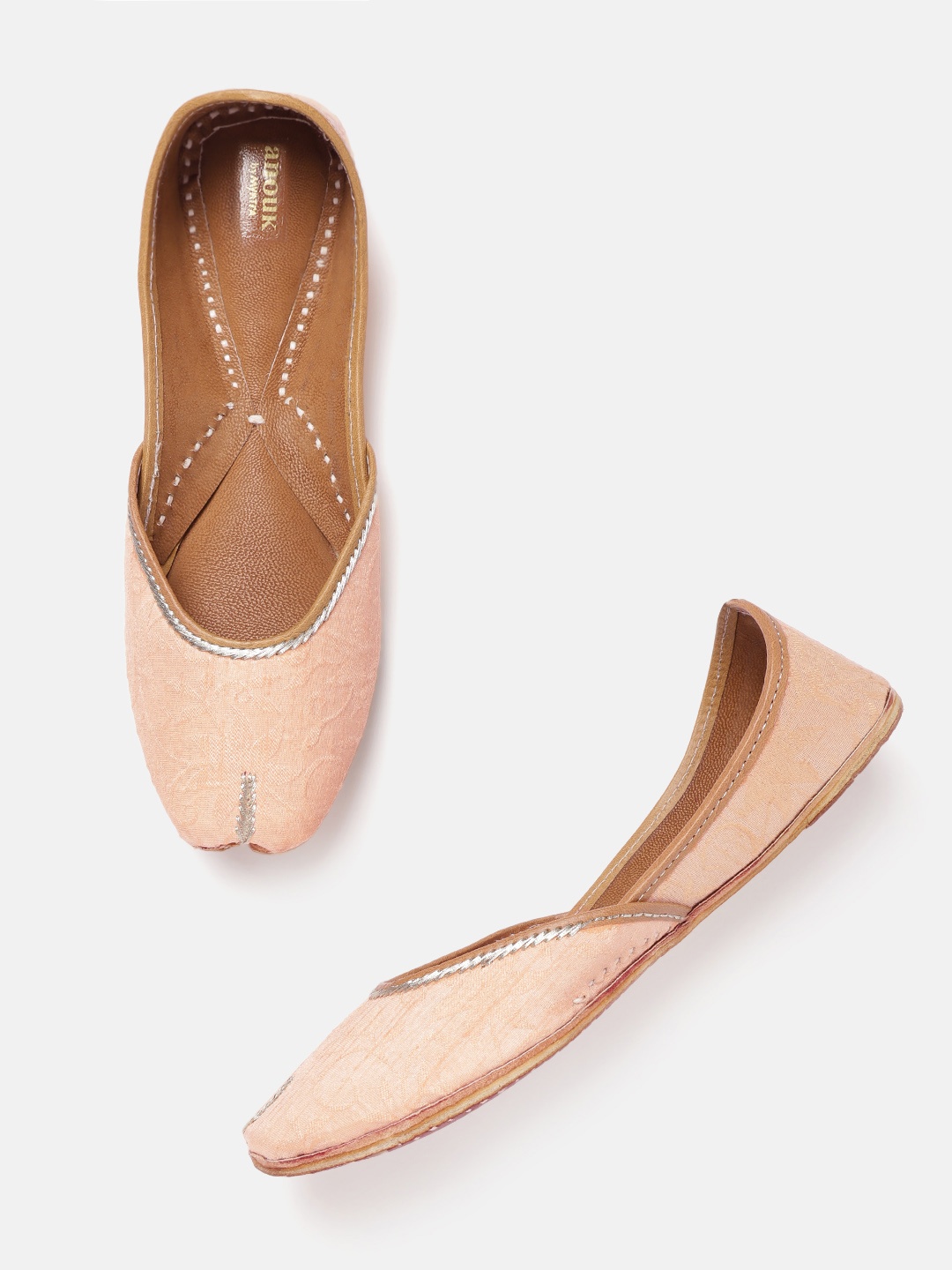 

Anouk Women Peach-Coloured Beaded Mojaris