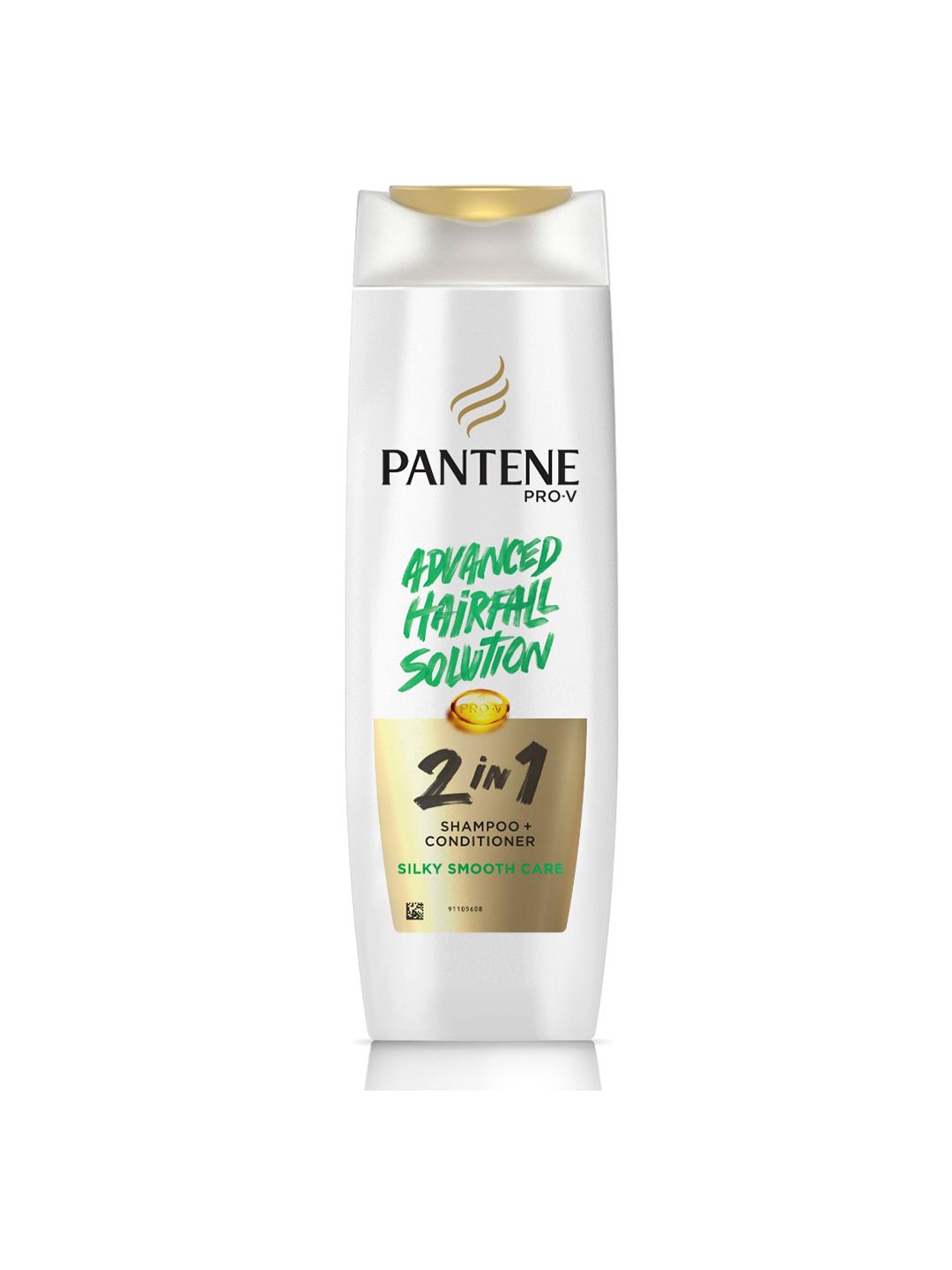 

Pantene 2 In 1 Silky Smooth Care Shampoo + Conditioner, 340 ml, White