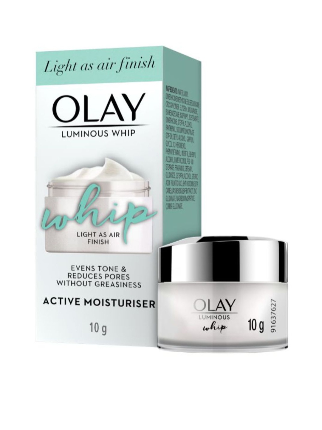 

Olay Women Luminous Whip Ultra Lightweight Face Moisturiser 10g, Blue