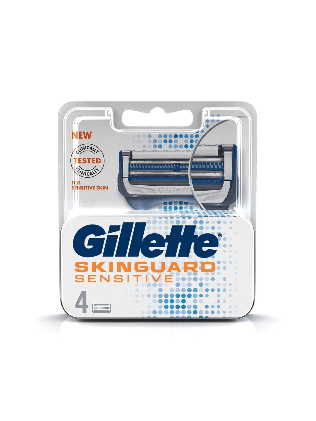 Gillette Men Set of 4 Skinguard Sensitive Blades, White