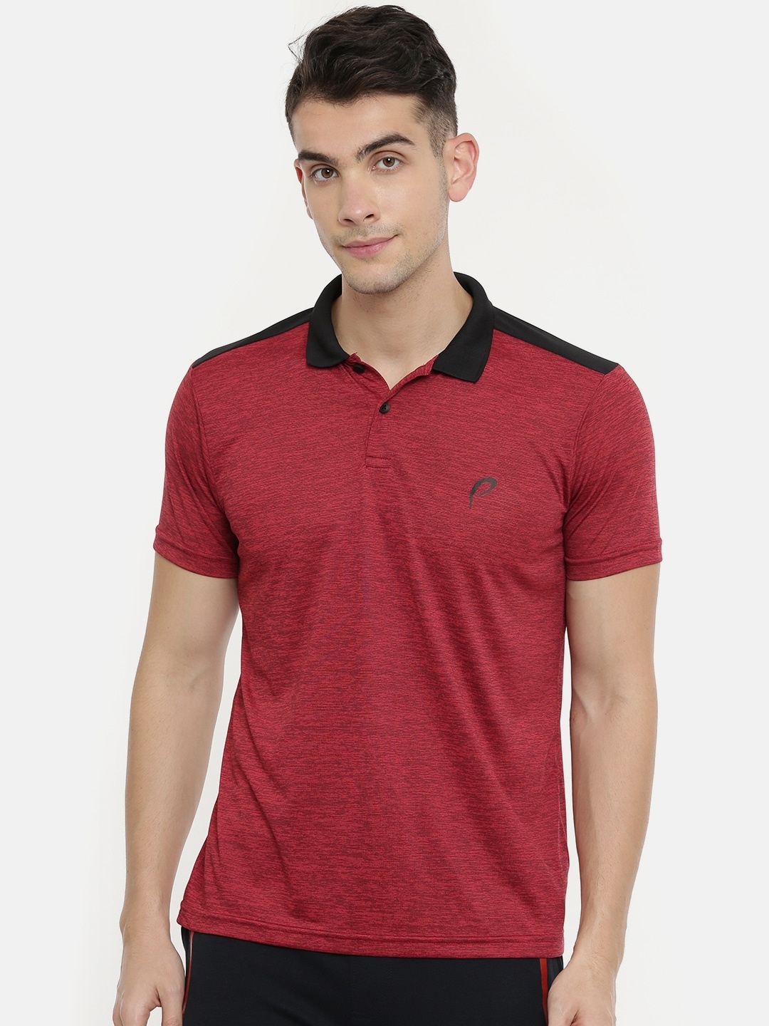 

Proline Active Men Red Solid R-elan Polo Collar T-shirt