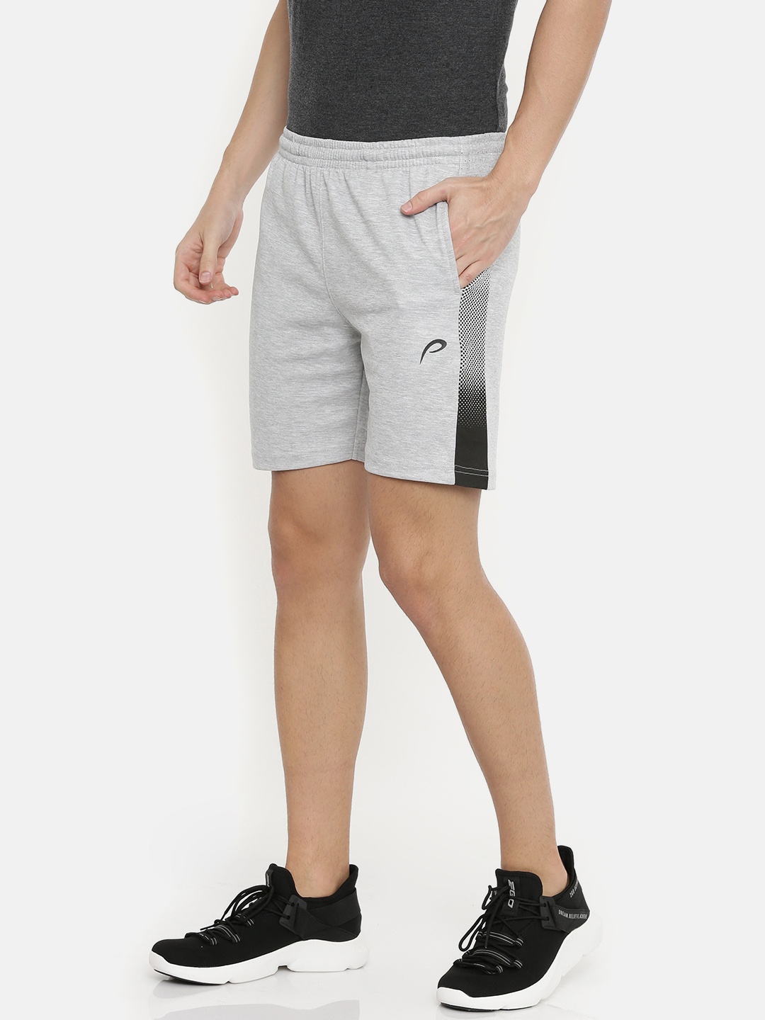 

Proline Active Men Grey Melange Solid Regular Fit Regular Shorts