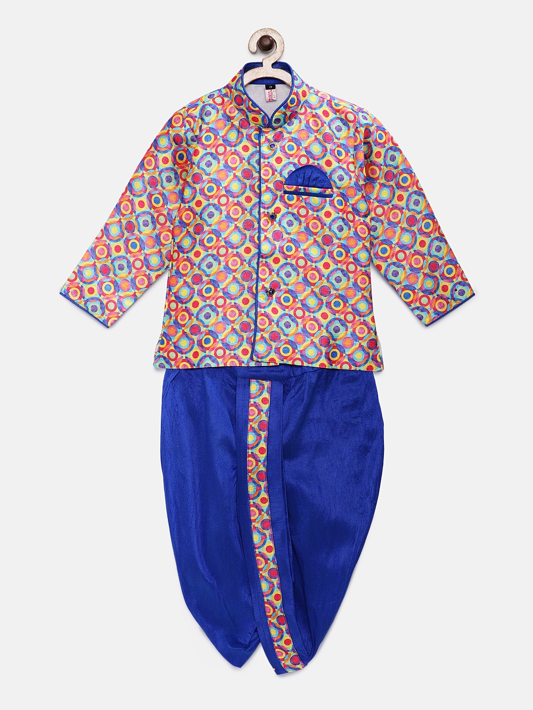 

Ridokidz Boys Multicoloured Printed Kurta with Dhoti Pants, Multi