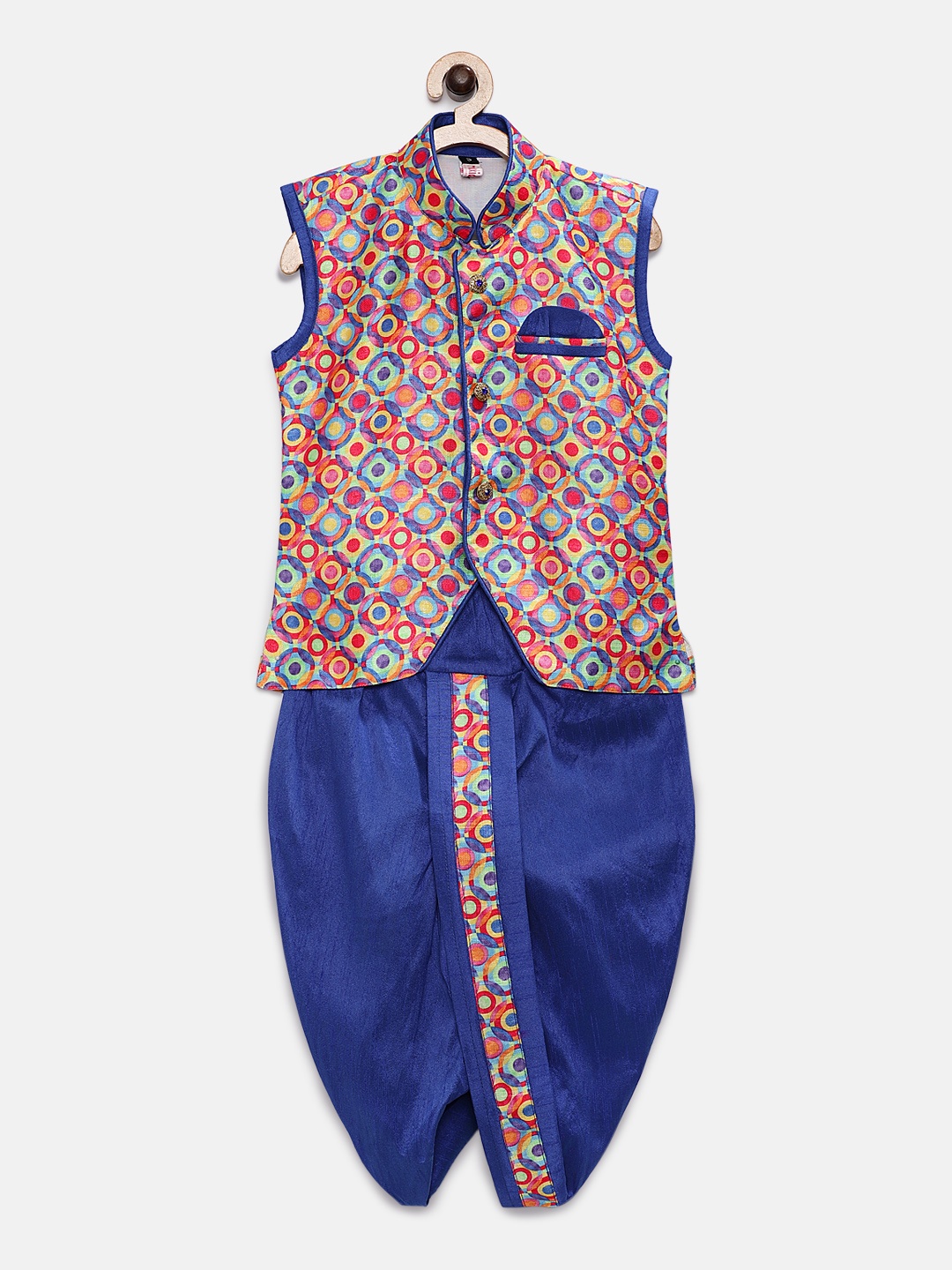 

Ridokidz Boys Multicoloured Printed Kurta with Dhoti Pants, Multi