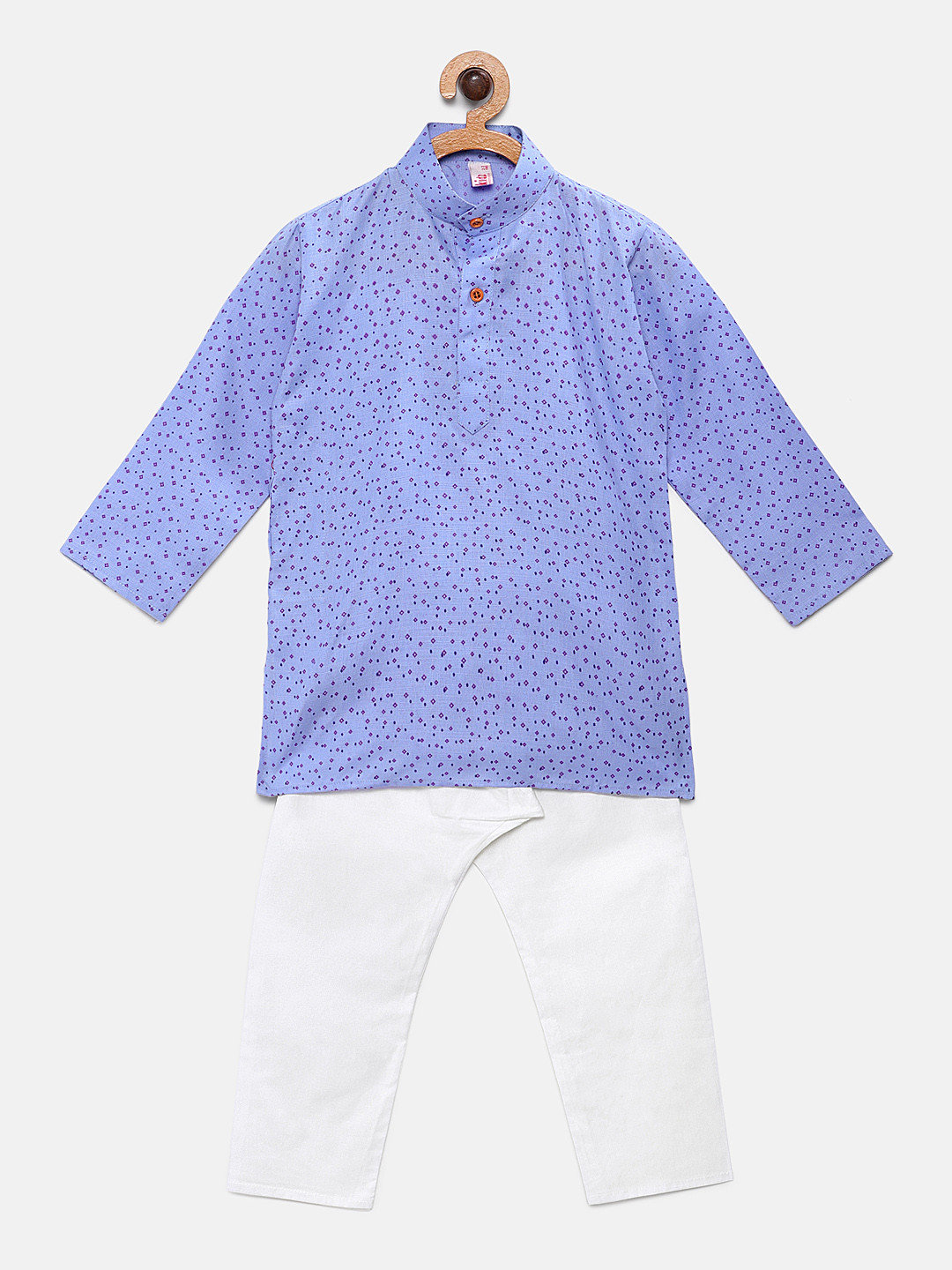 

Ridokidz Boys Blue Printed Kurta with Pyjamas
