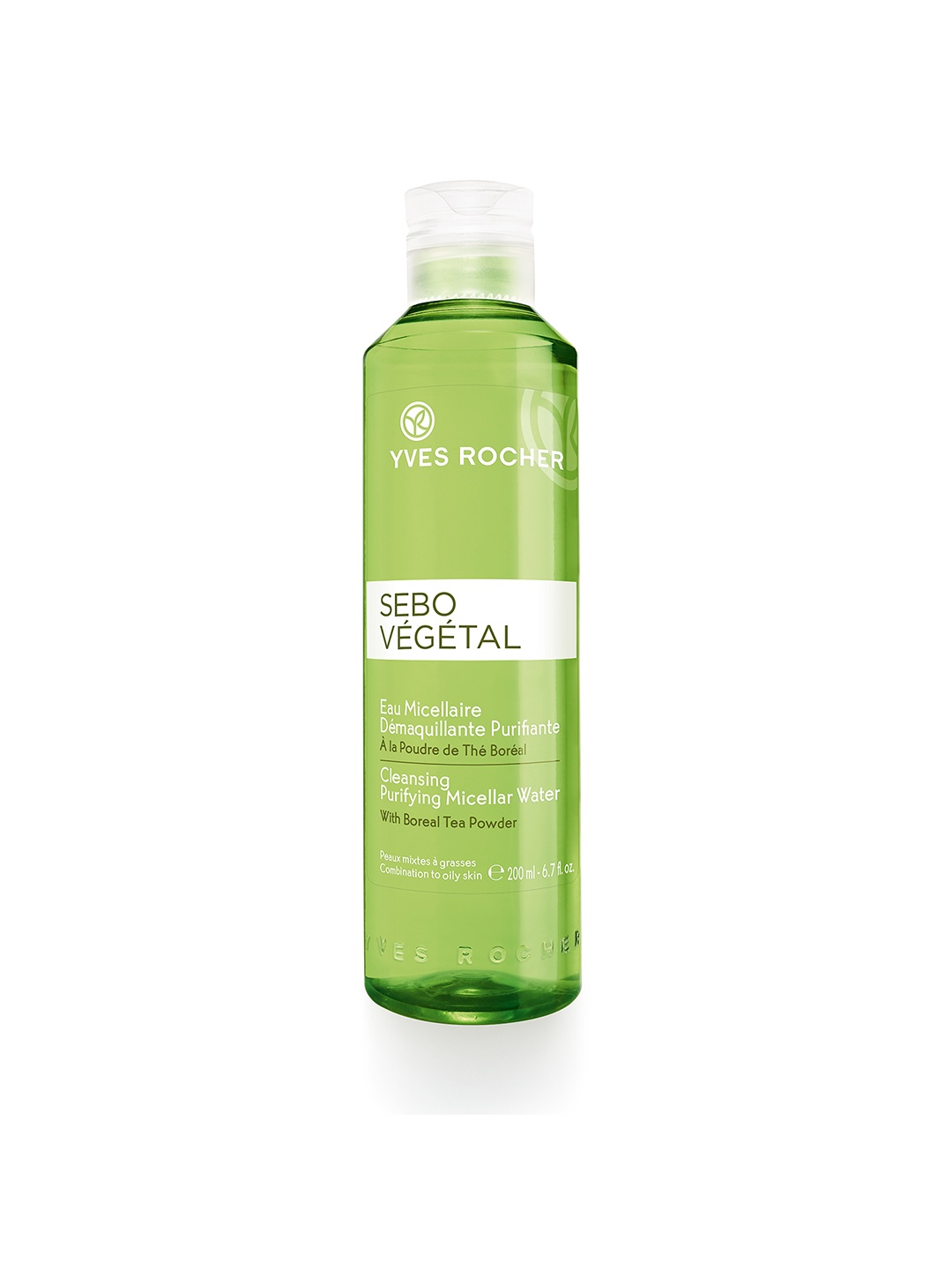 

Yves Rocher Unisex Sebo Vegetal Cleansing Purifying Sustainable Micellar Water 200 ml, Green