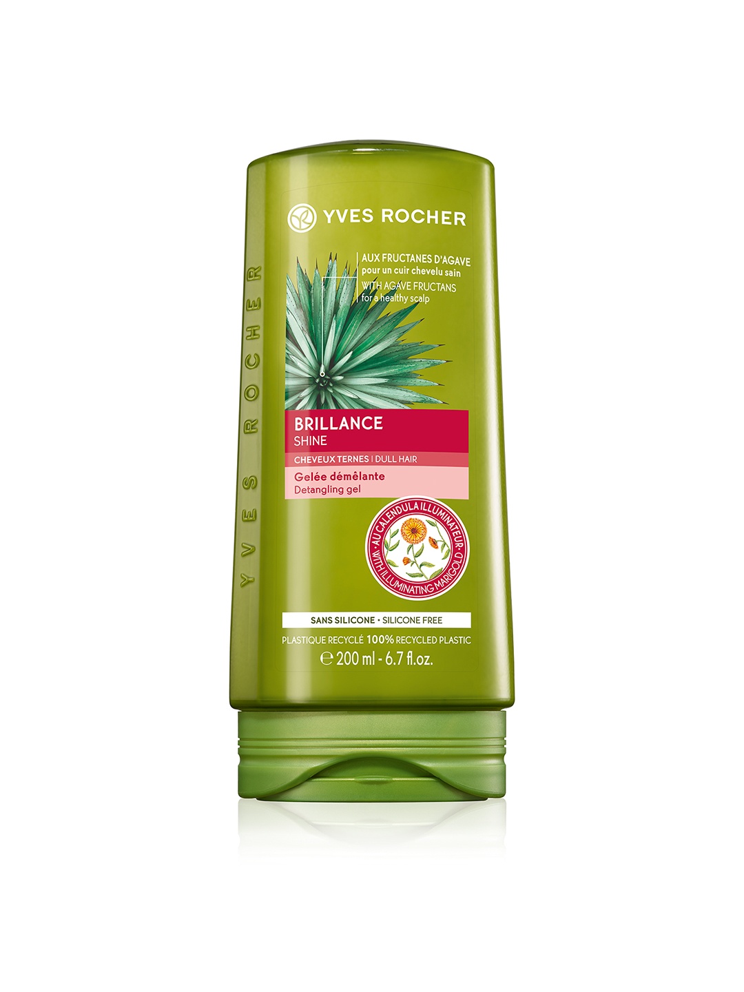 

Yves Rocher Shine Detangling Gel Conditioner 200 ml, Green