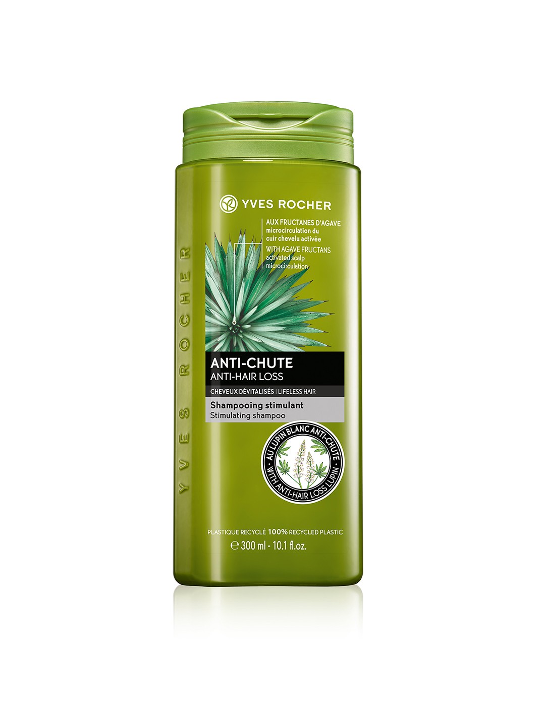 

Yves Rocher Unisex Anti-Hair Loss Supplement Stimulating Shampoo 300 ml, Green