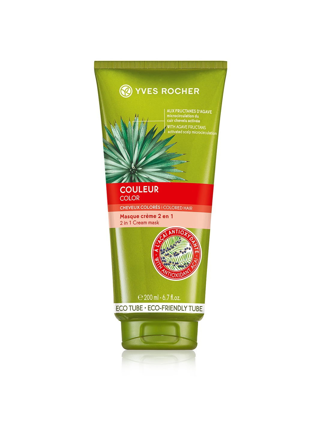 

YVES ROCHER Colour 2 in 1 Sustainable Hair Cream Mask 200 ml, Green