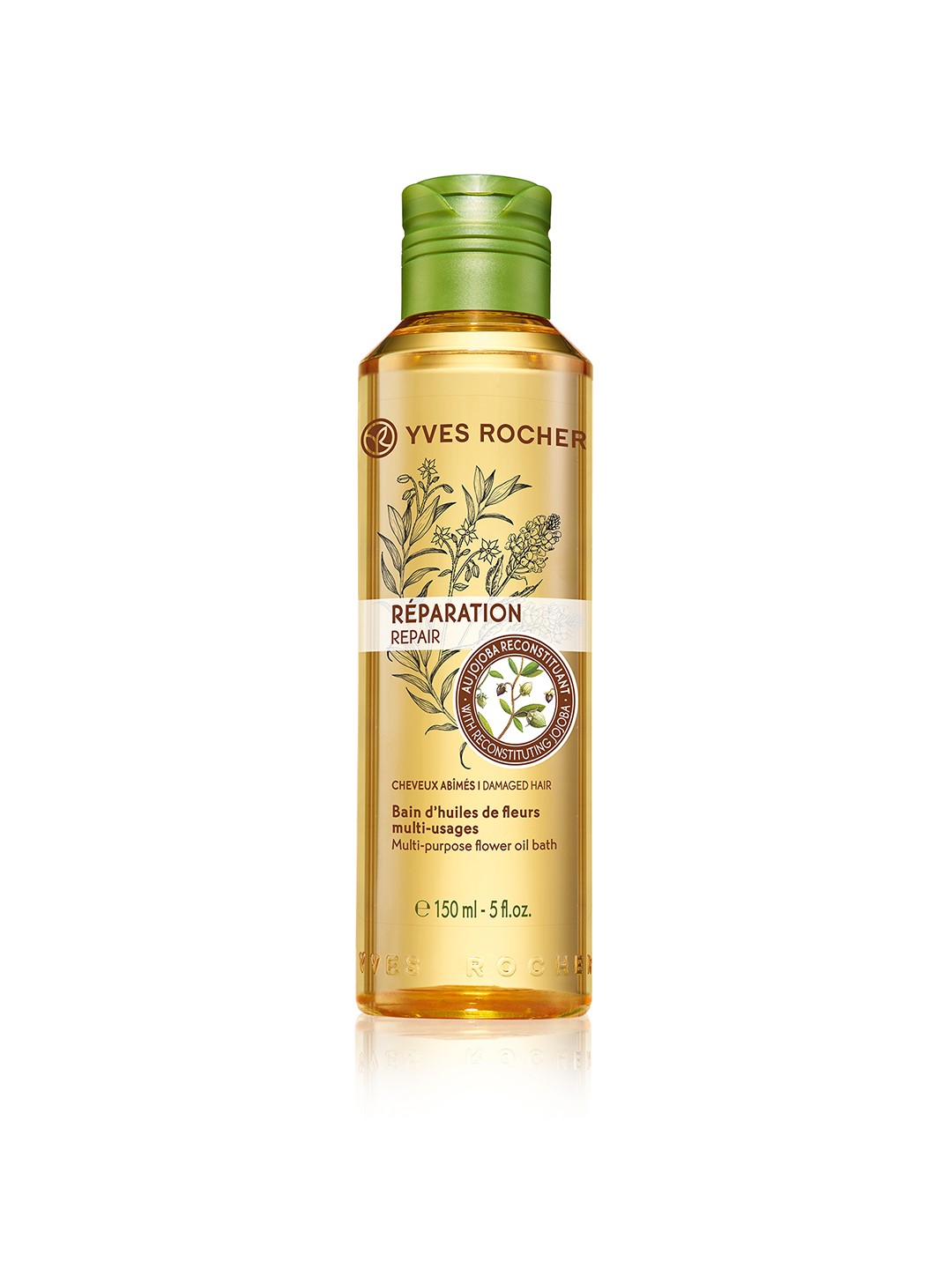 

YVES ROCHER Sustainable Multipurpose Hair Repair Oil 150ml, Beige