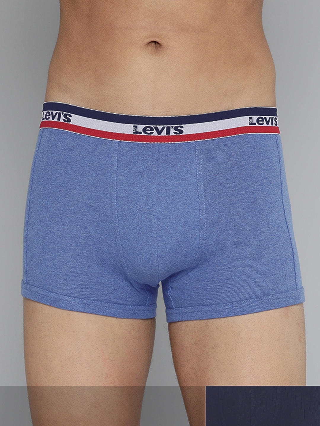 

Levis Men Pack of 2 Solid Cotton Trunks #003-TRUNK-NAVY/BLUE MEL-P2