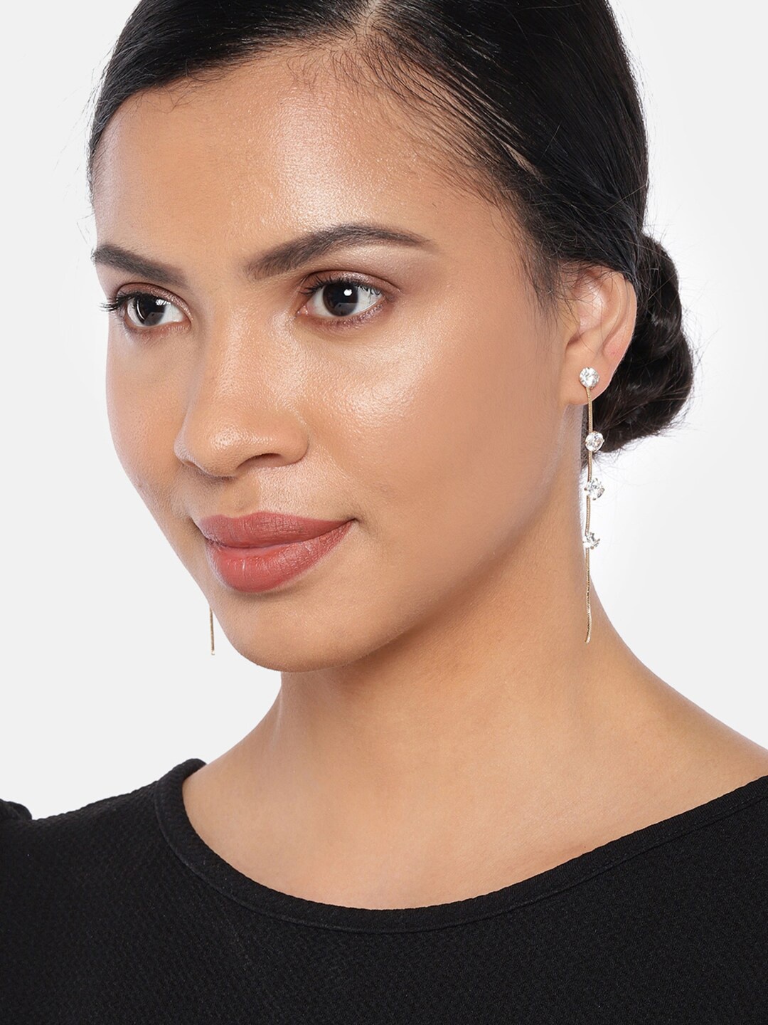 

Ayesha Women Gold-Toned Tassel Drop Earrings