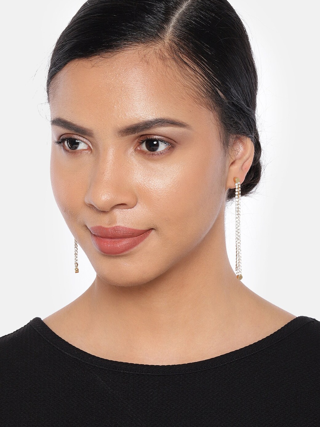

Ayesha Gold-Plated Contemporary Drop Earrings
