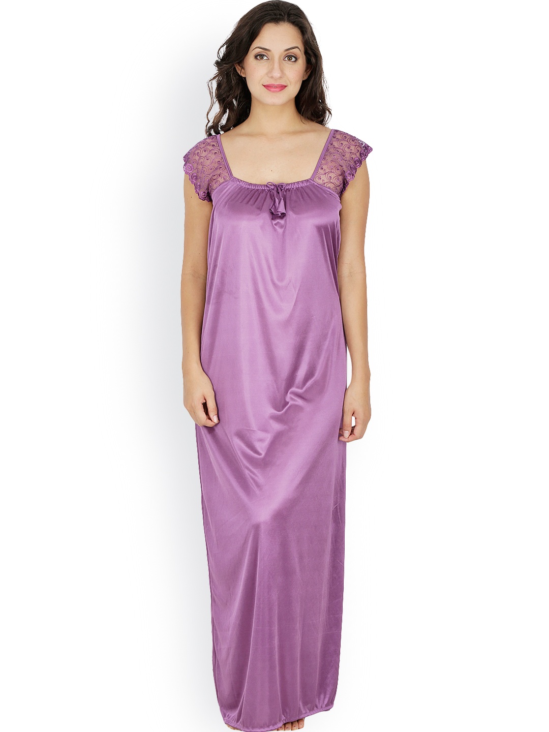 

Klamotten Purple Satin Maxi Nightdress X48
