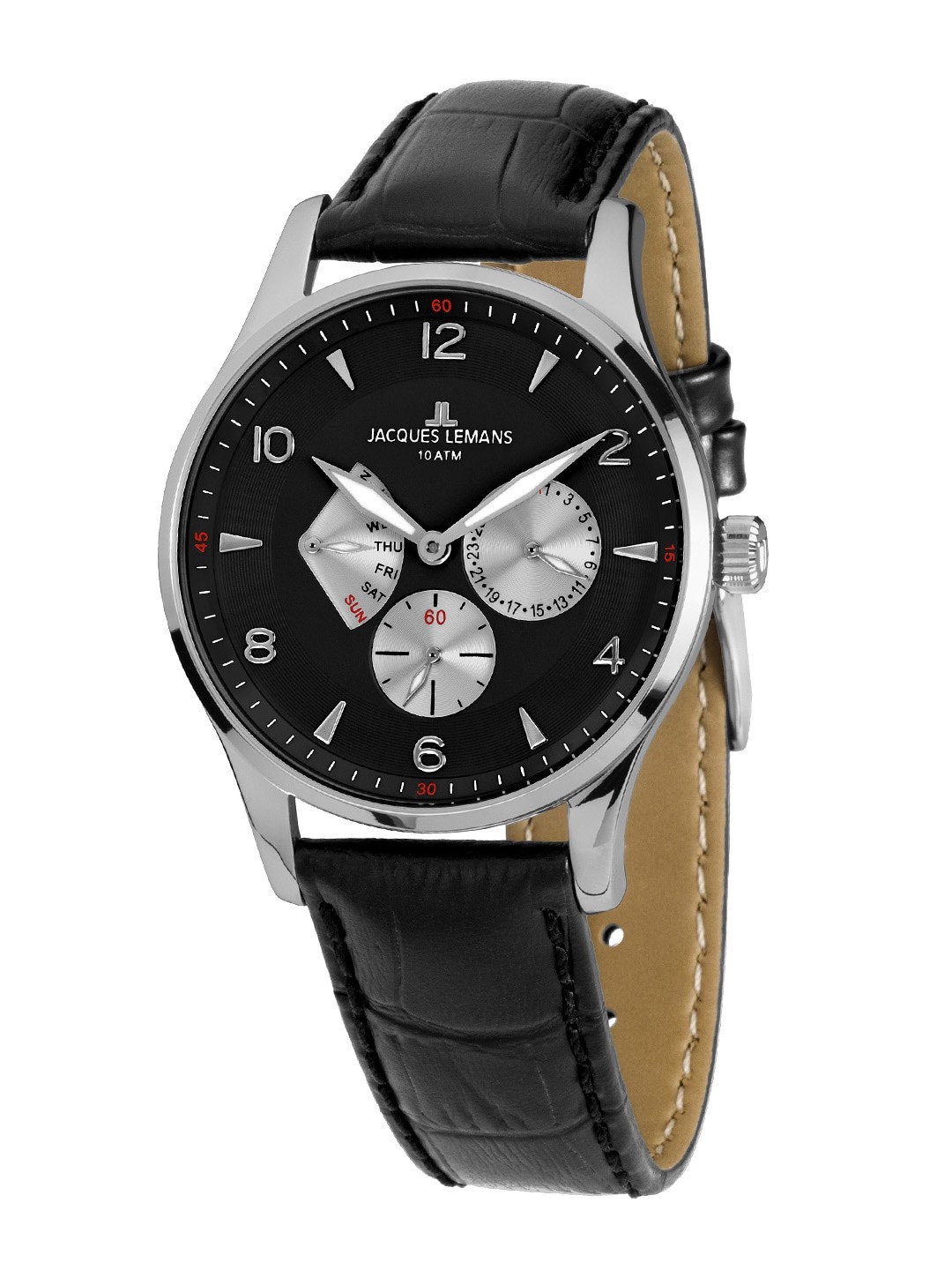 

Jacques Lemans Men Black Analogue Watch 1-1827A