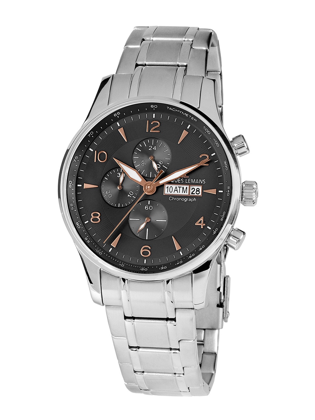 

Jacques Lemans Men Grey Analogue Watch 1-1844K
