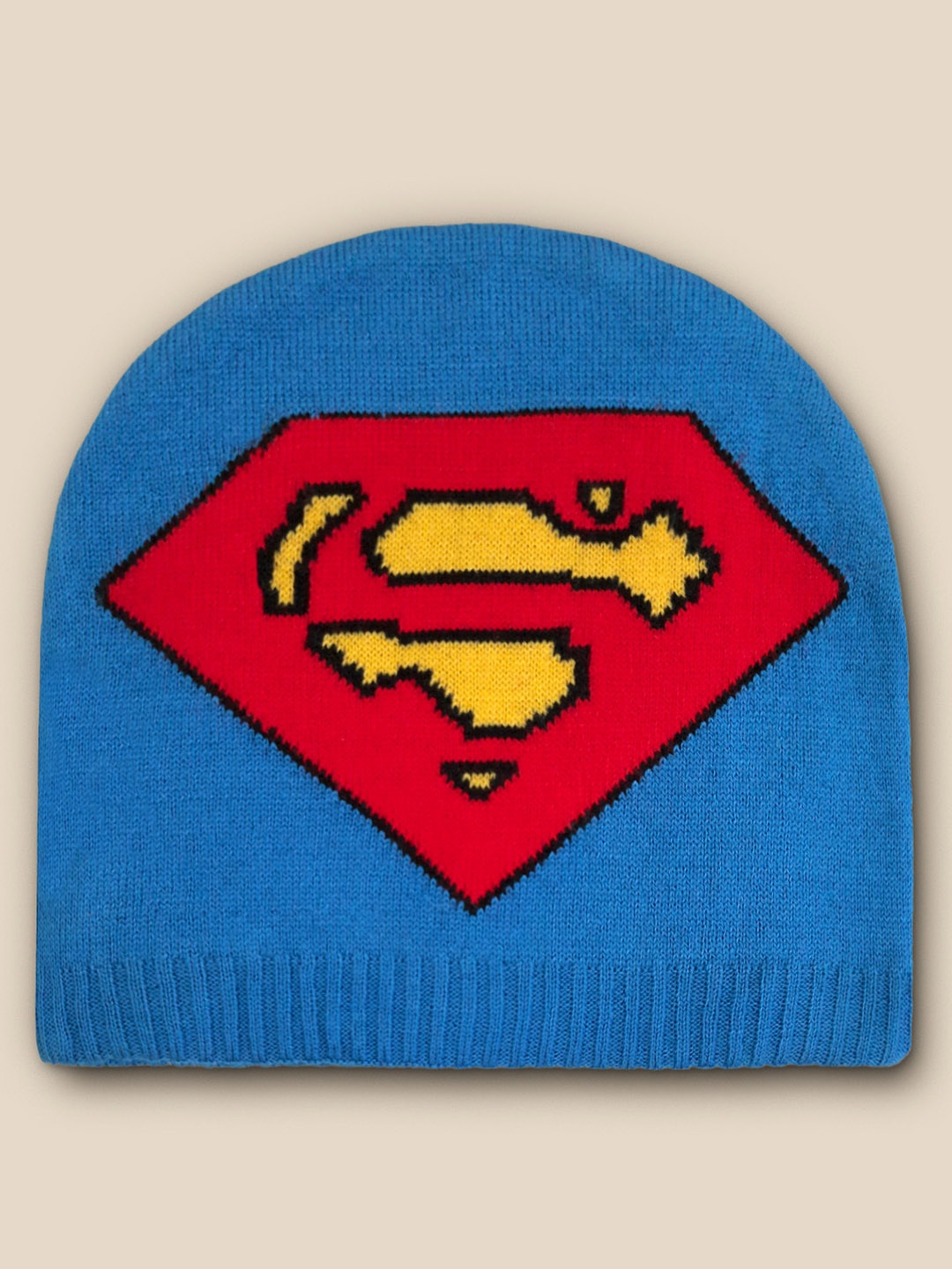 

Superman By Free Authority Men Blue skull beanie