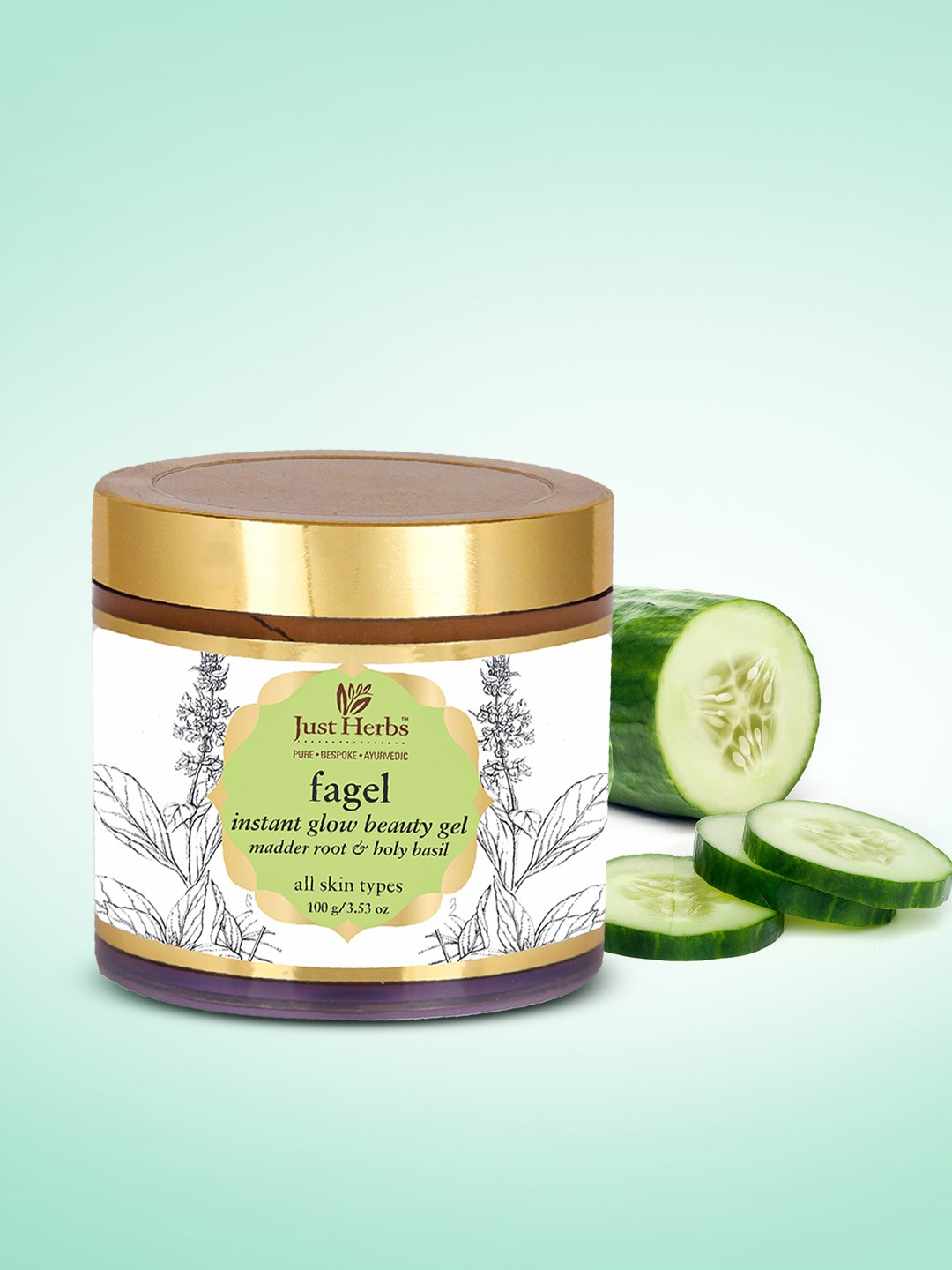 

Just Herbs Unisex Fagel Light Face Moisturizing Gel For Oily Skin 100 gm, Green