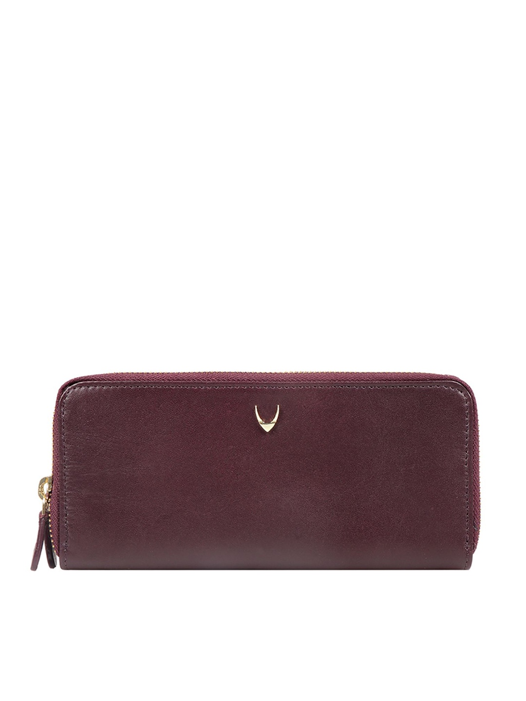 

Hidesign Women Burgundy Solid Leather Zip Around Wallet