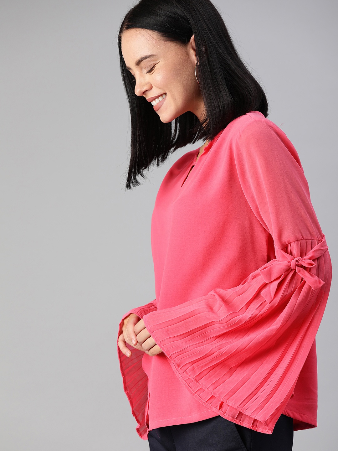 

HERE&NOW Women Pink Solid Top
