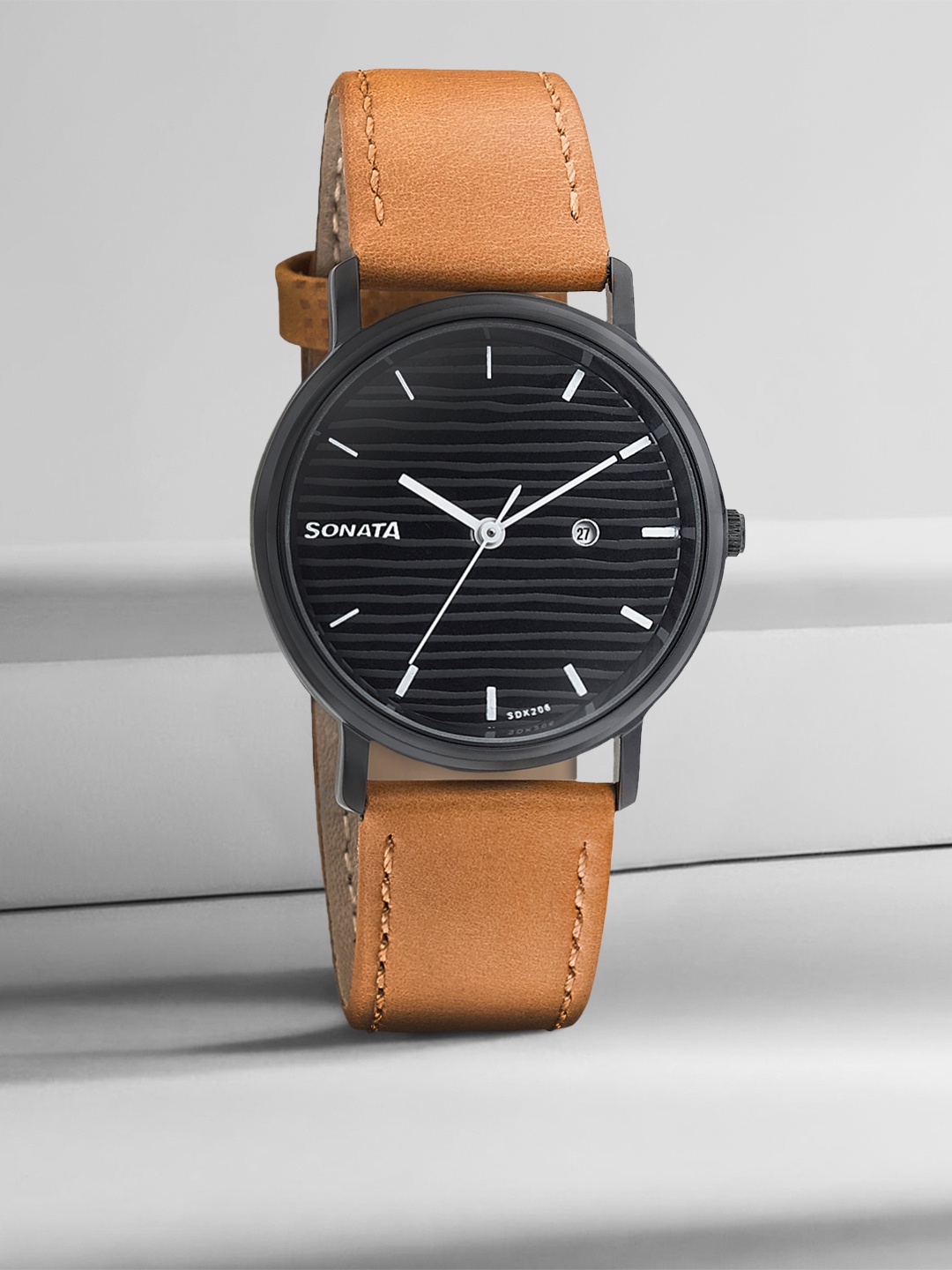 

Sonata Onyx Women Black Analogue watch 87029NL03