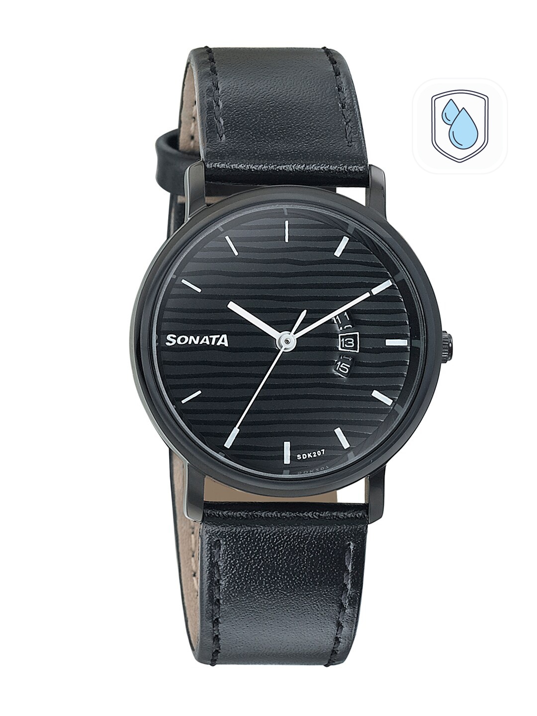 

Sonata Onyx Women Black Analogue watch 87029NL04