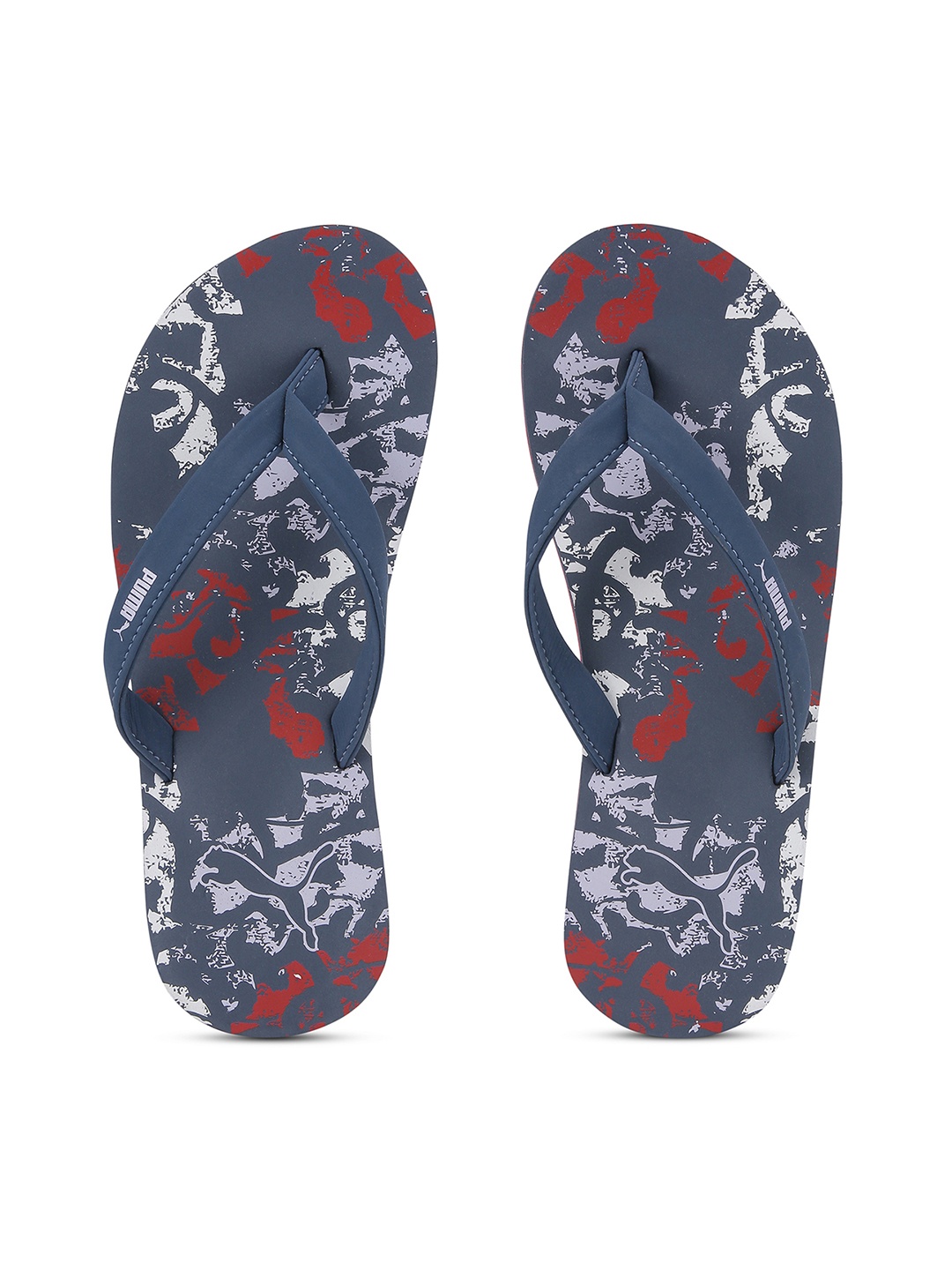 

Puma Women Blue Red Printed Ronni v3 Thong Flip-Flops