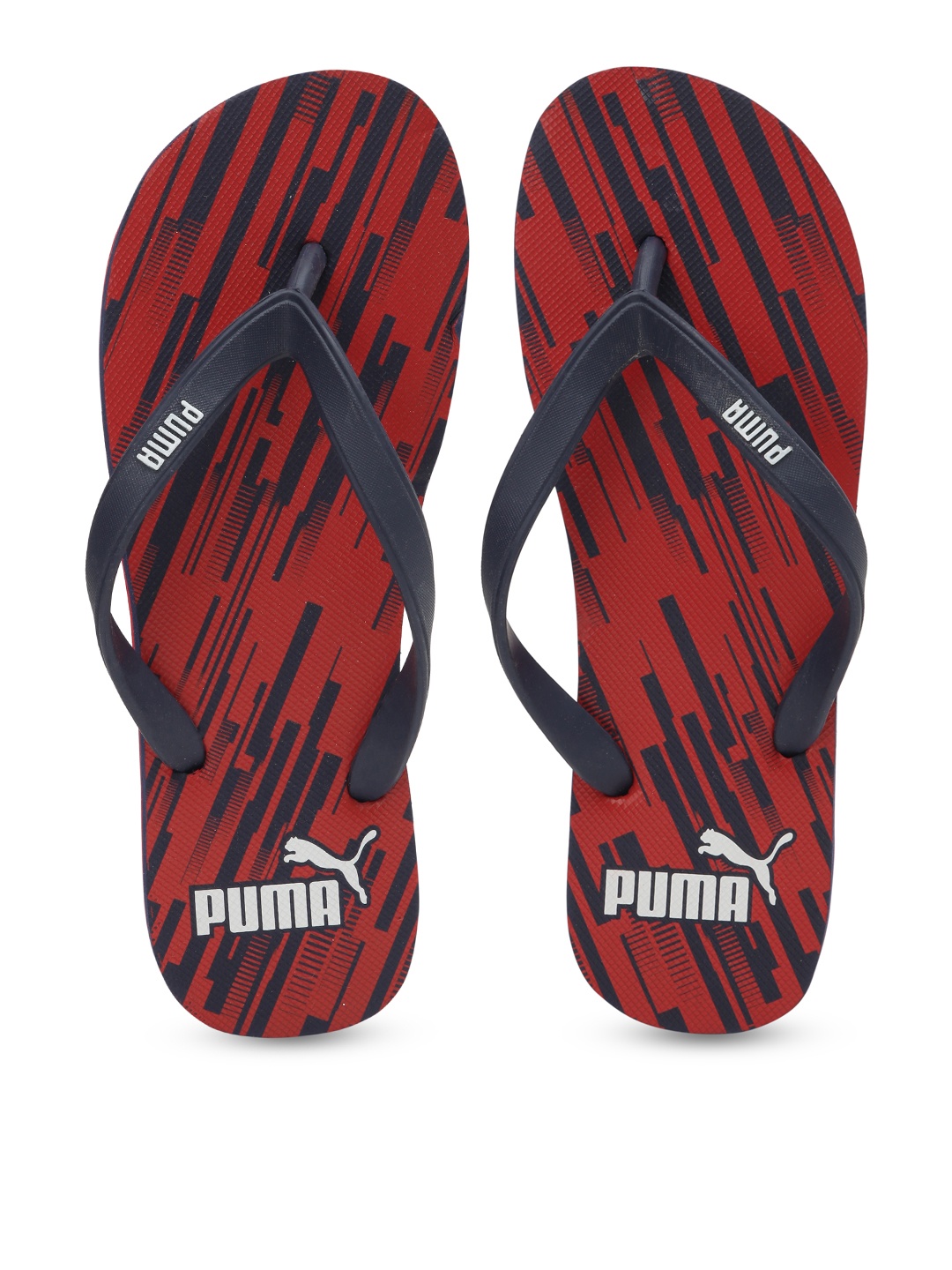 

Puma Men Navy Blue Maroon Solid Neon 2 Thong Flip-Flops