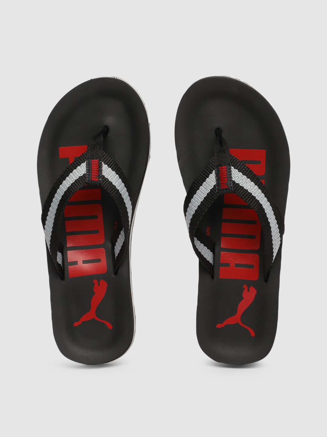 

Puma Men Black Grey Printed Mellow Thong Flip-Flops