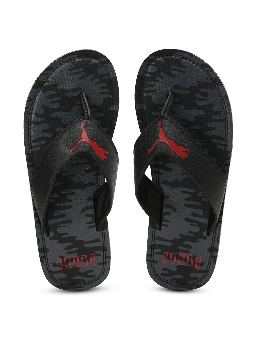 

Puma Men Grey Ketava Graphic V2 Thong Flip-Flops