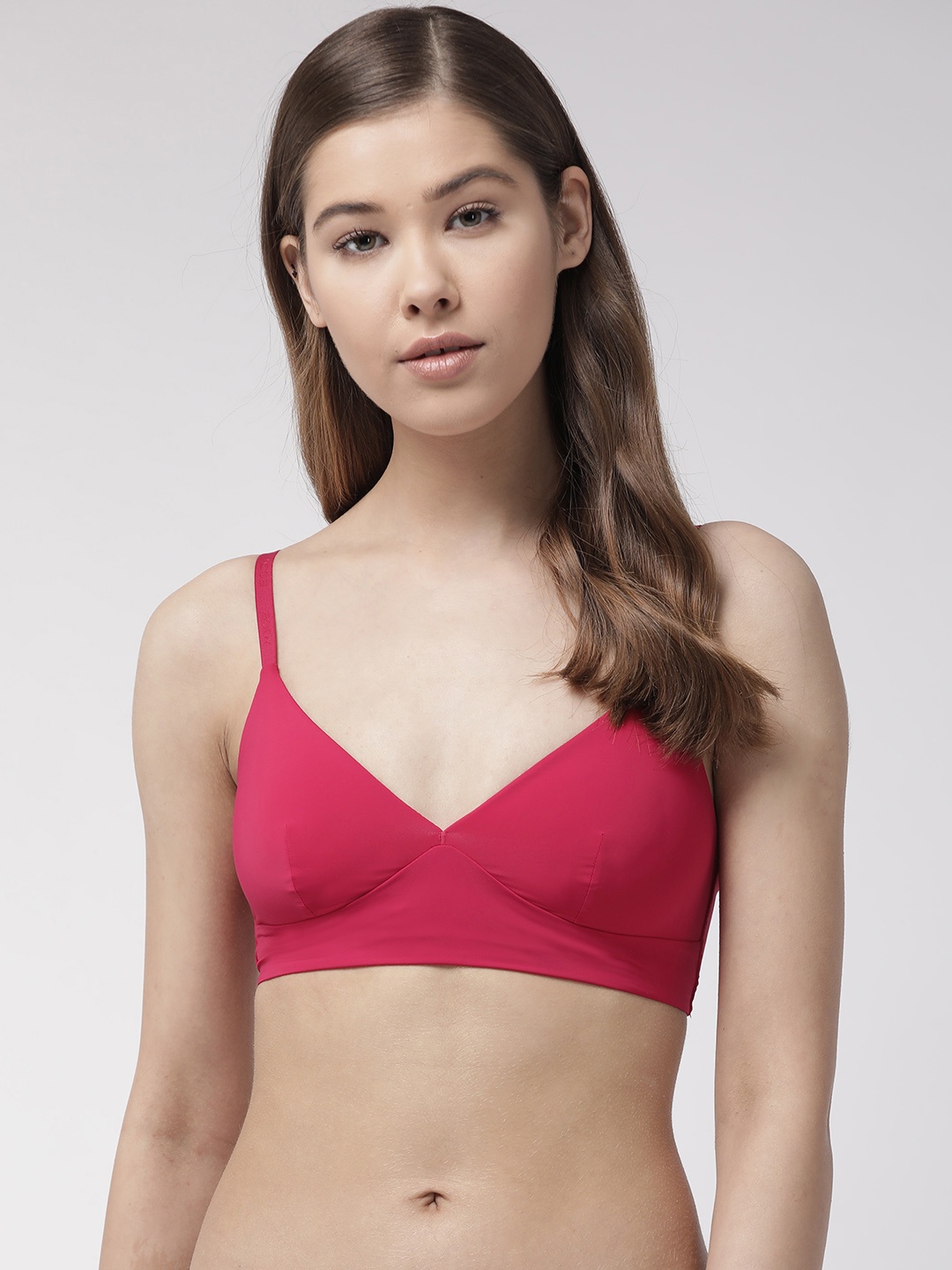 

Marks & Spencer Magenta Solid Non-Wired Non Padded Everyday Bra T337158