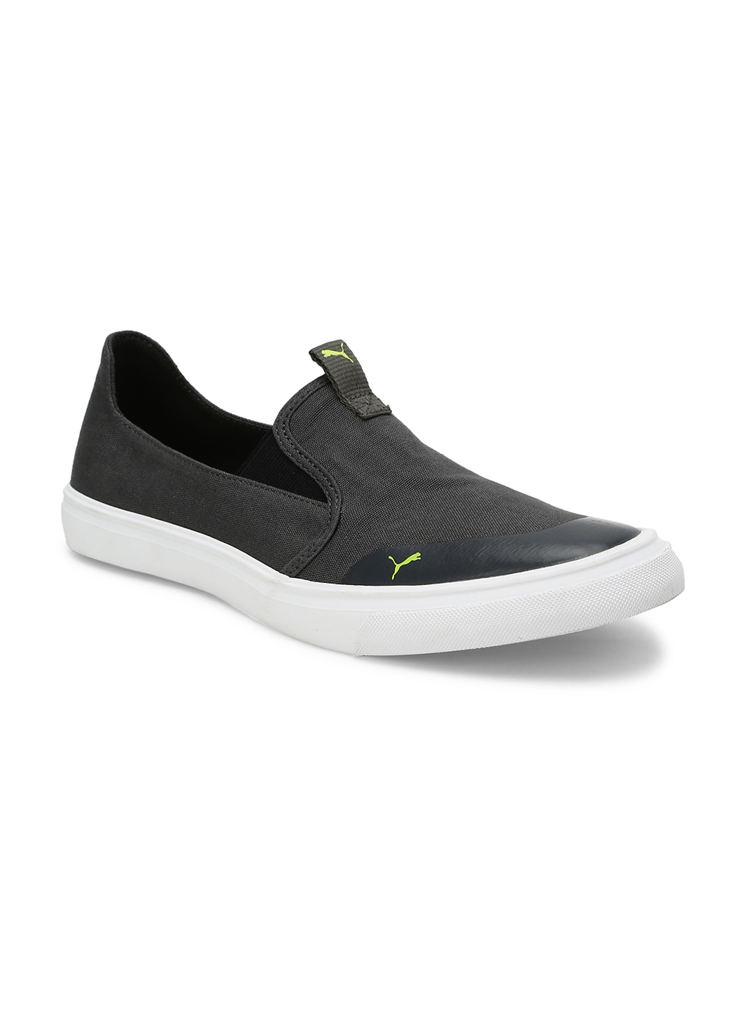 

Puma Unisex Charcoal Slip-On Lazy Knit Sneakers