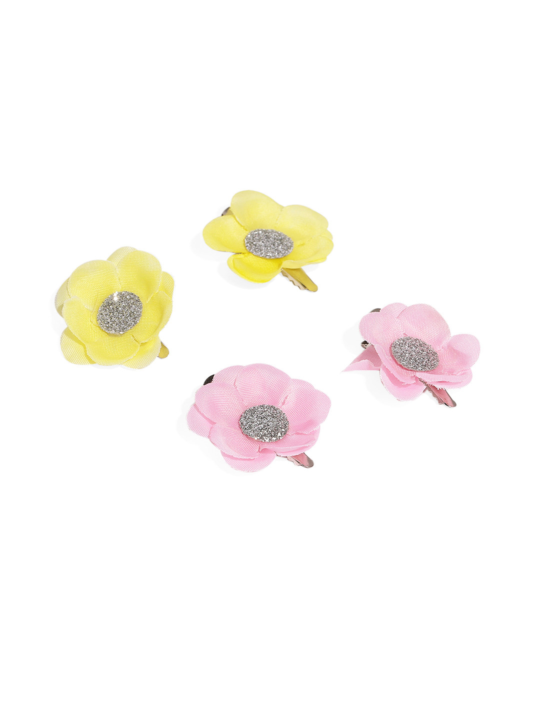 

Toniq Kids Girls Set of 4 Embellished Alligator Hair Clips, Yellow