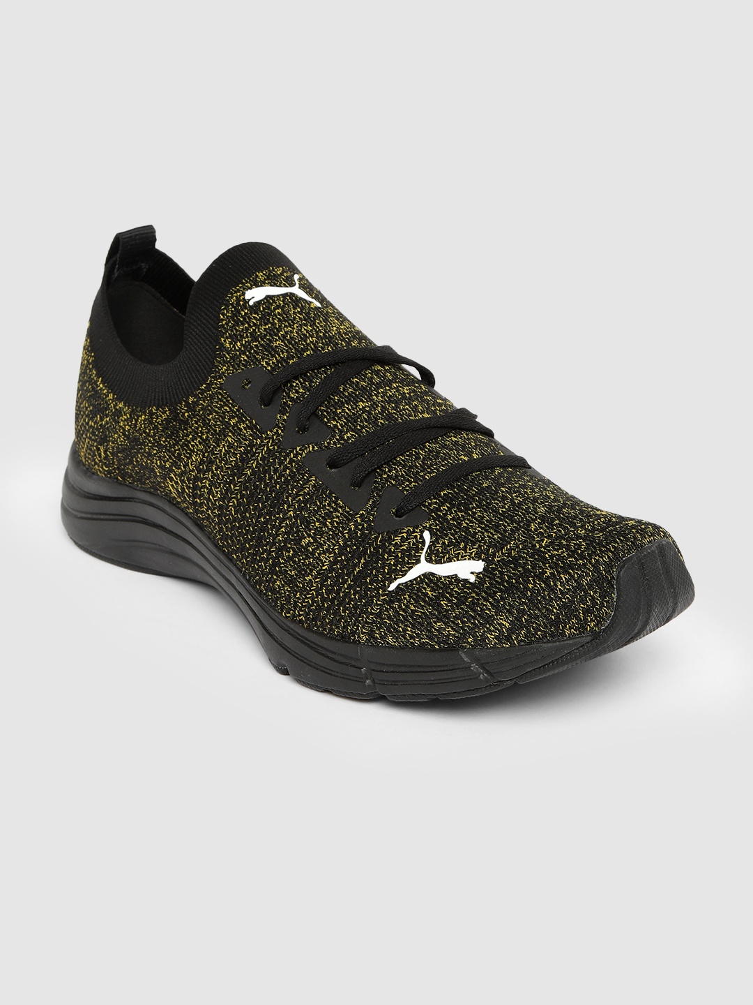 

Puma Men Black Green Force Knit Running Shoes