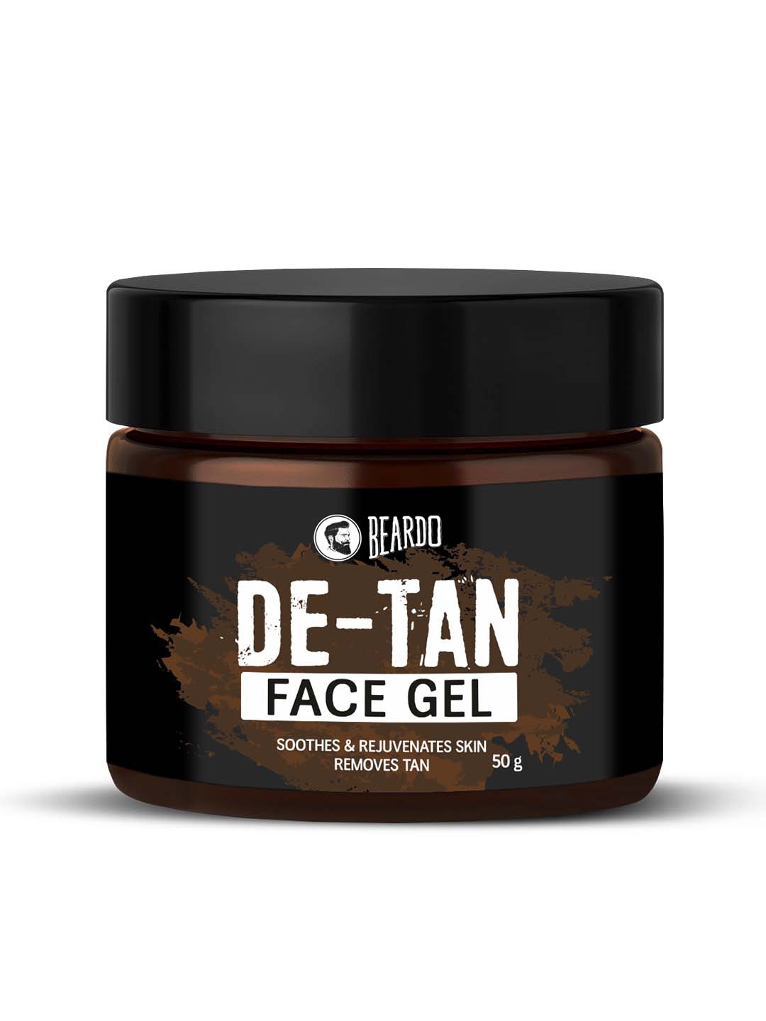 

BEARDO Men De-Tan Face Gel with Aloe Vera & Coffee Extracts - 50 g, Black