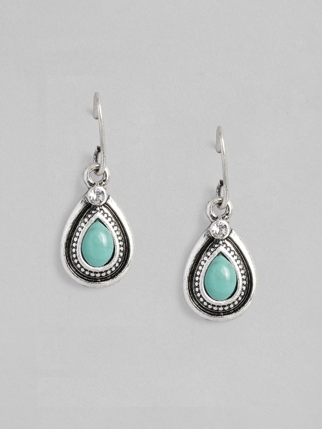 

Accessorize London Women Teardrop Earrings, Turquoise blue