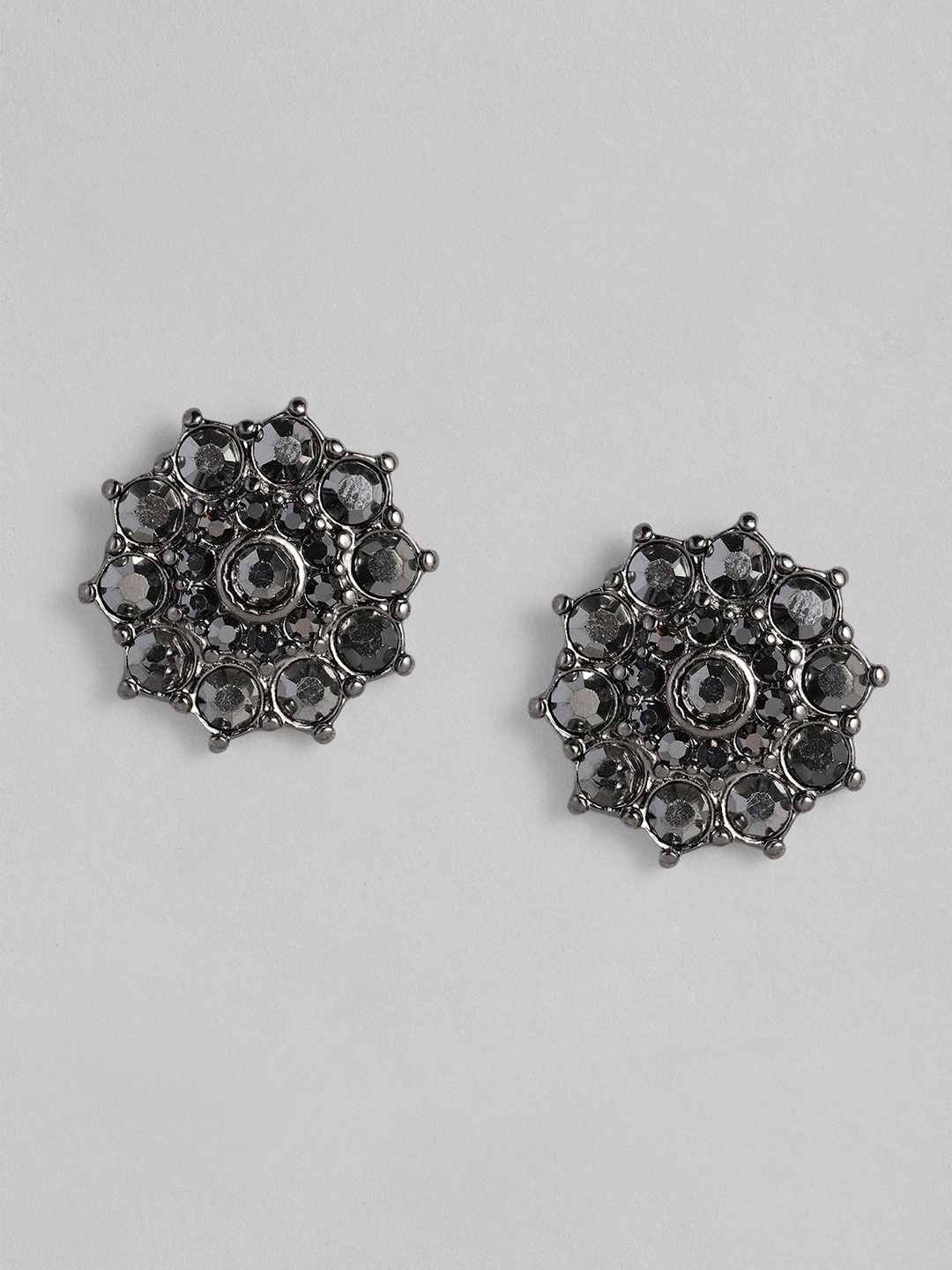 

Accessorize Black Stone Studded Floral Studs