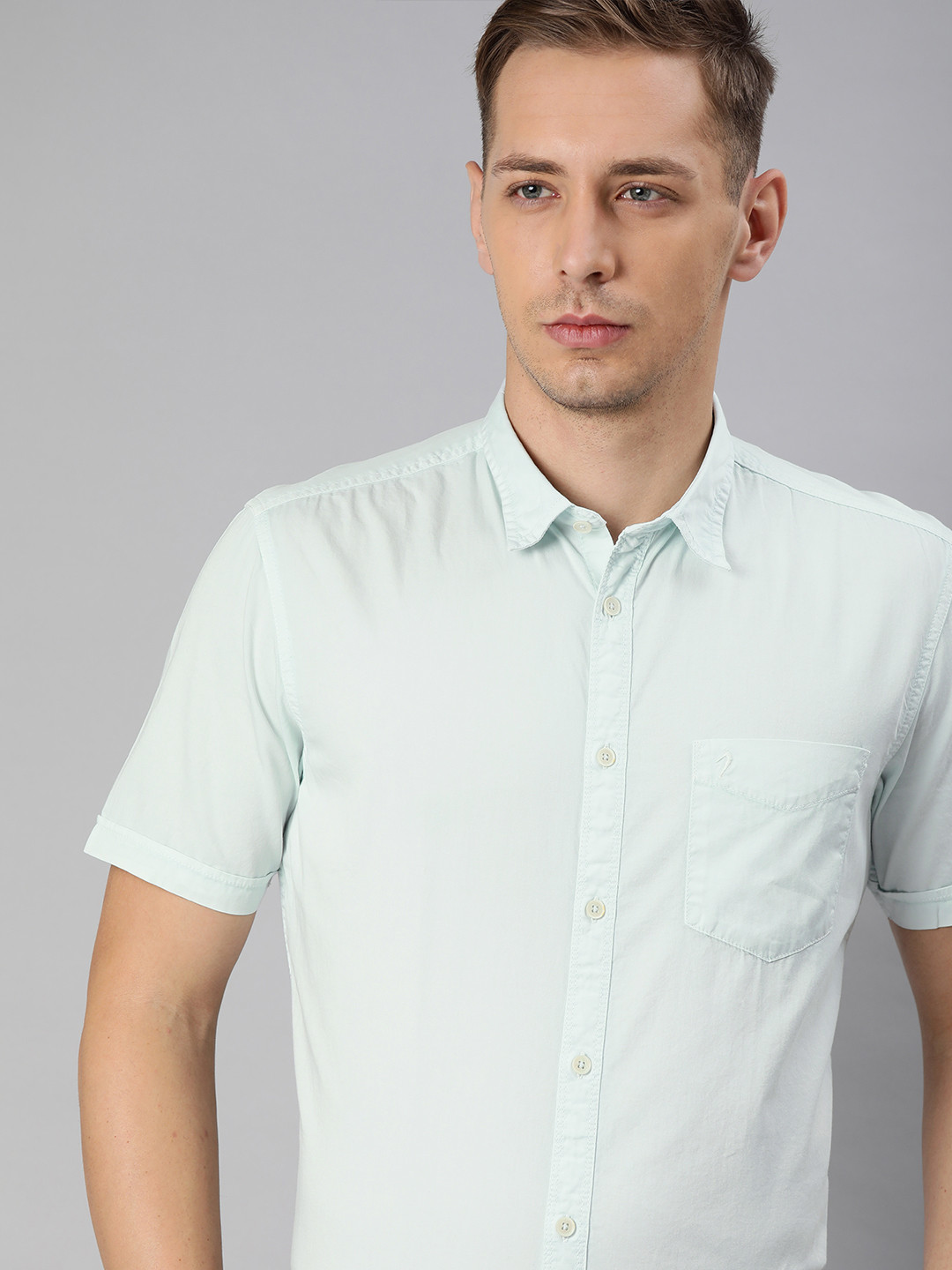 

Indian Terrain Men White Regular Fit Solid Formal Shirt